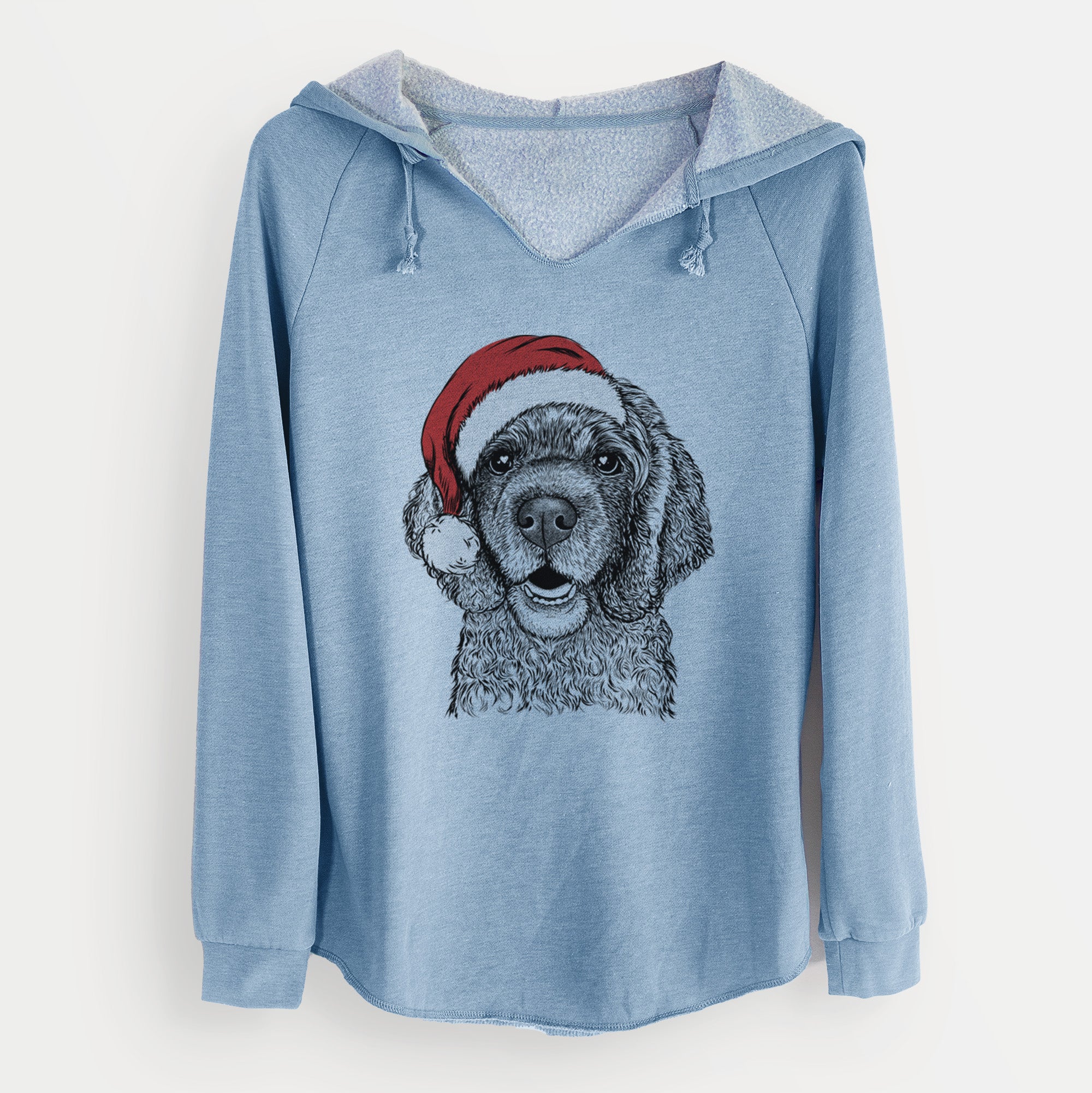 Santa Fannie Mae the Cocker Spaniel - Cali Wave Hooded Sweatshirt