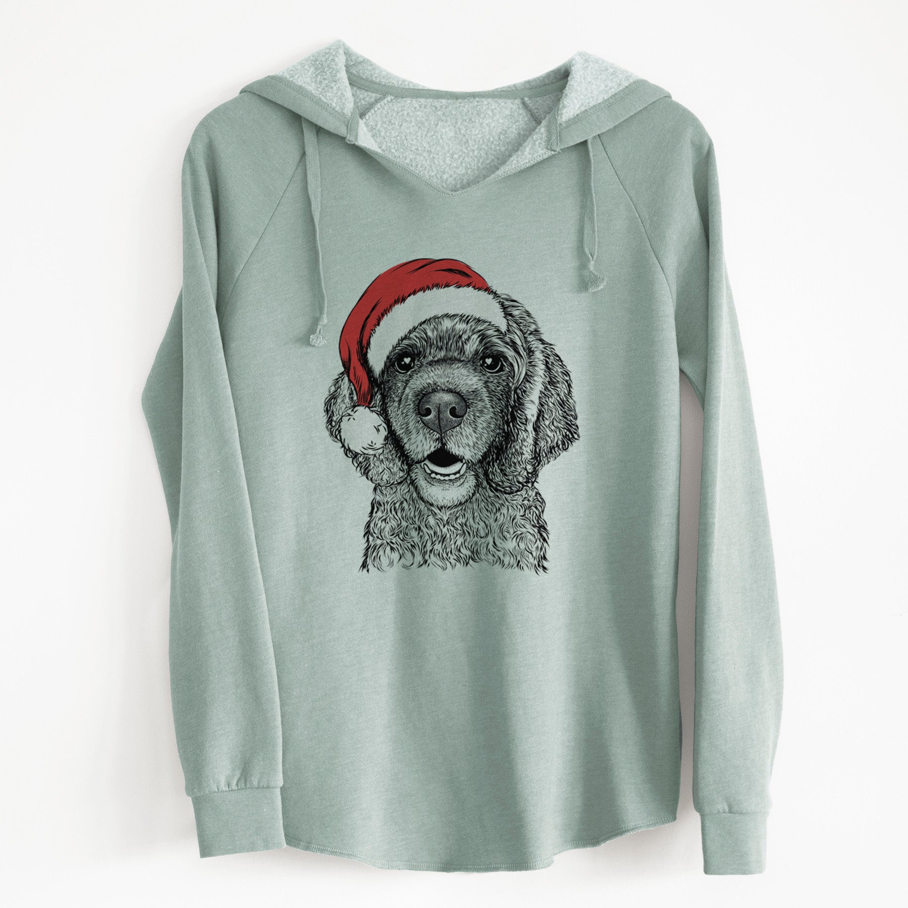 Santa Fannie Mae the Cocker Spaniel - Cali Wave Hooded Sweatshirt