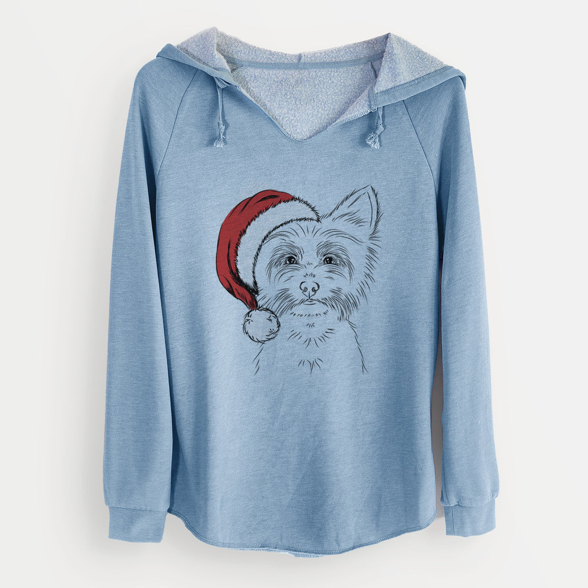 Santa Farva the Yorkshire Terrier - Cali Wave Hooded Sweatshirt