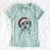 Santa Feis the Parson Russell Terrier - Women's V-neck Shirt