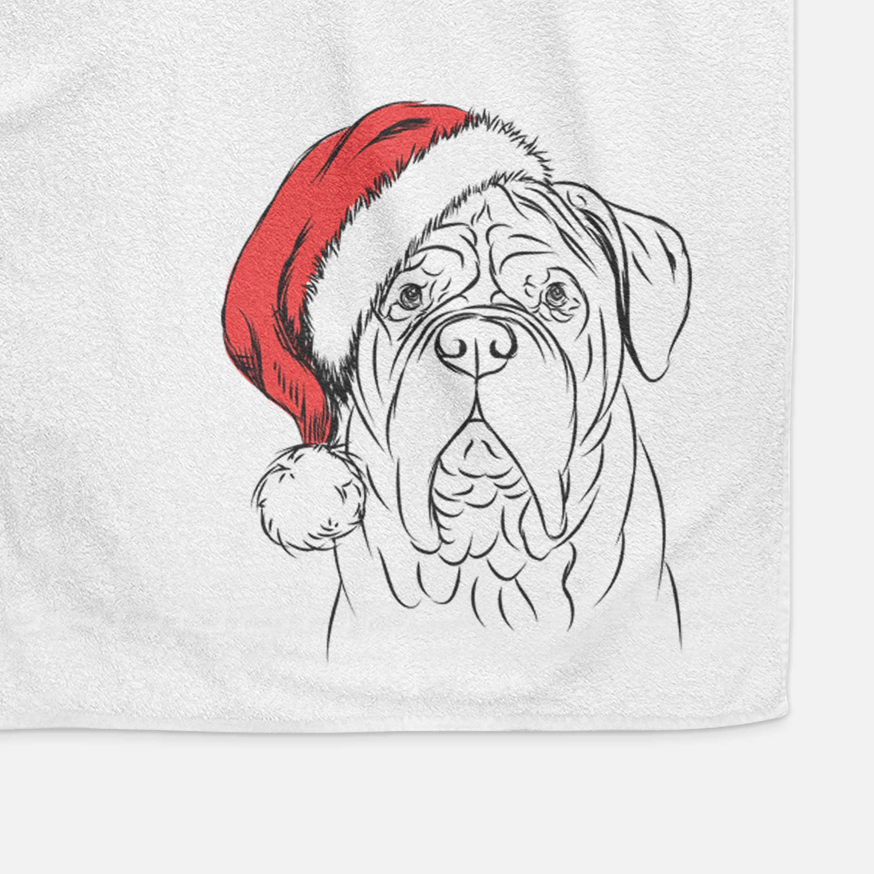 Felix the Dogue de Bordeaux Decorative Hand Towel