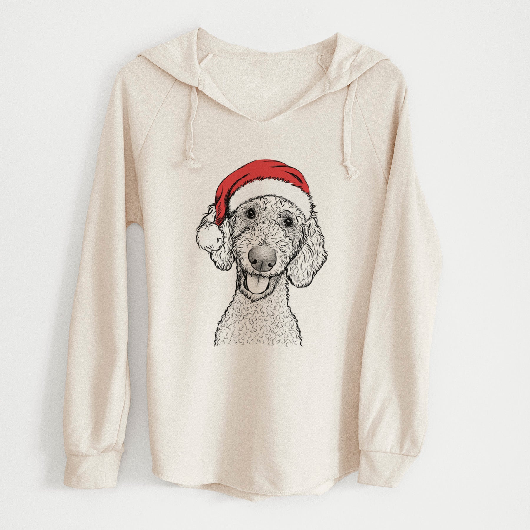 Santa Fenway the Goldendoodle - Cali Wave Hooded Sweatshirt