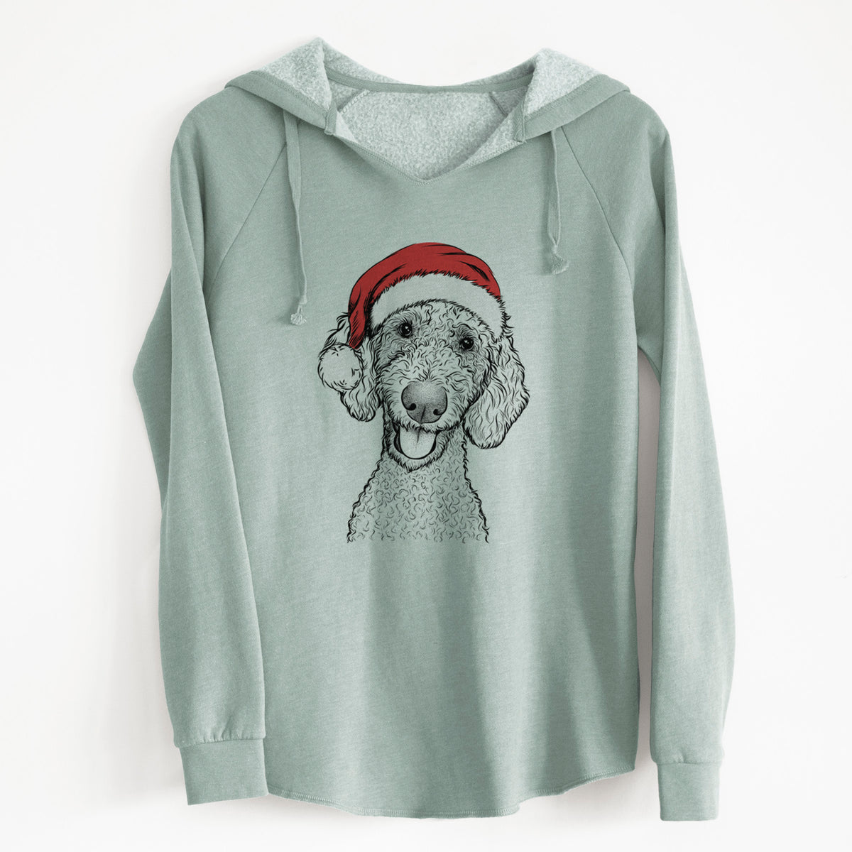 Santa Fenway the Goldendoodle - Cali Wave Hooded Sweatshirt