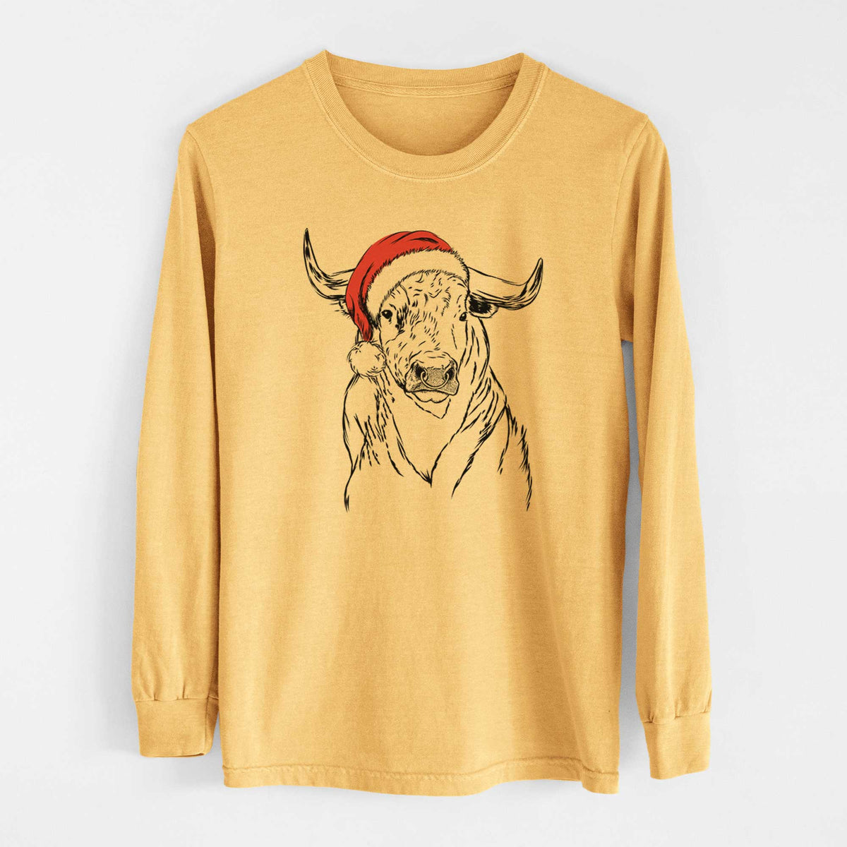 Santa Ferdinand the Bull - Heavyweight 100% Cotton Long Sleeve
