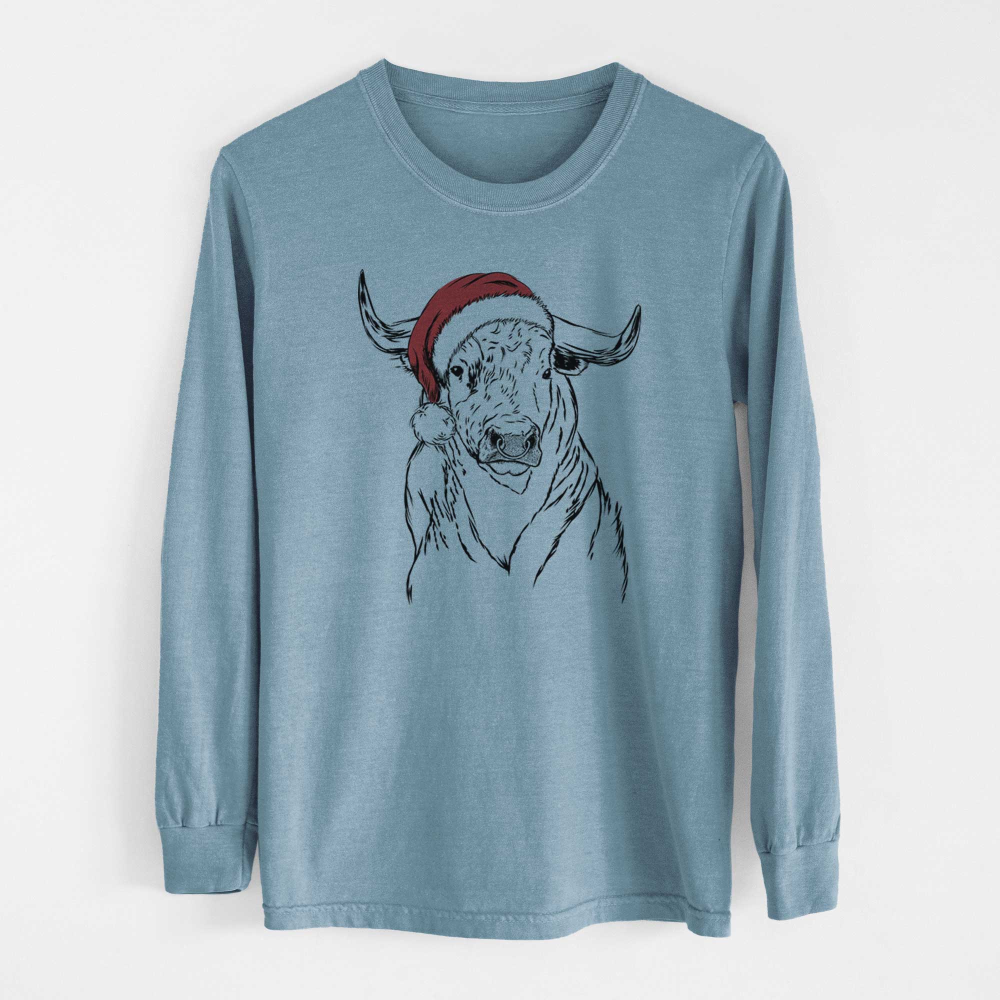 Santa Ferdinand the Bull - Heavyweight 100% Cotton Long Sleeve