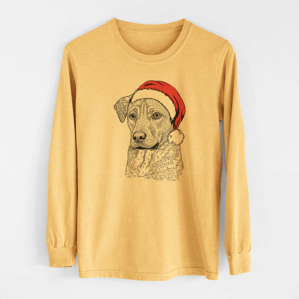 Santa Feta the Mixed Breed - Heavyweight 100% Cotton Long Sleeve