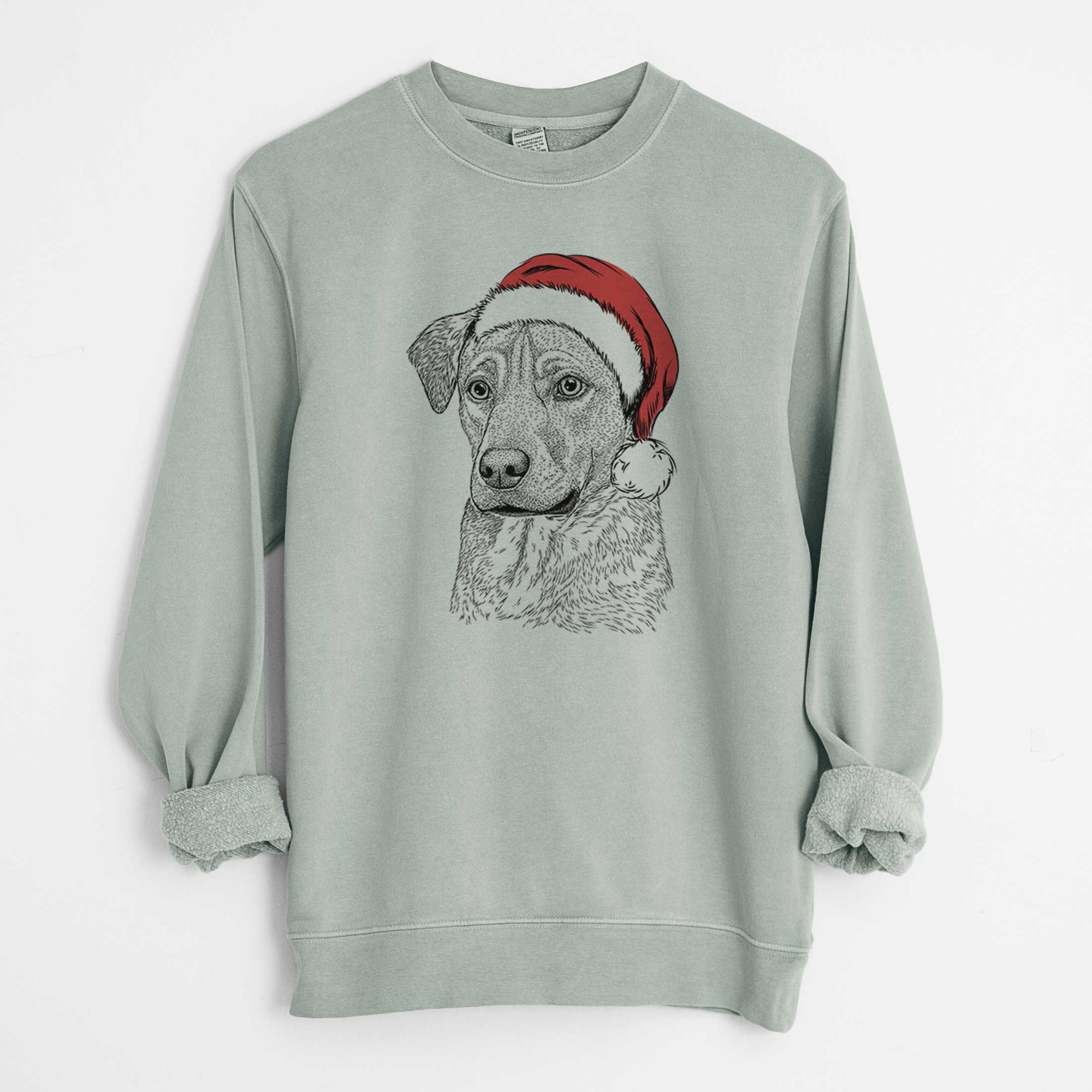 Santa Feta the Mixed Breed - Unisex Pigment Dyed Crew Sweatshirt