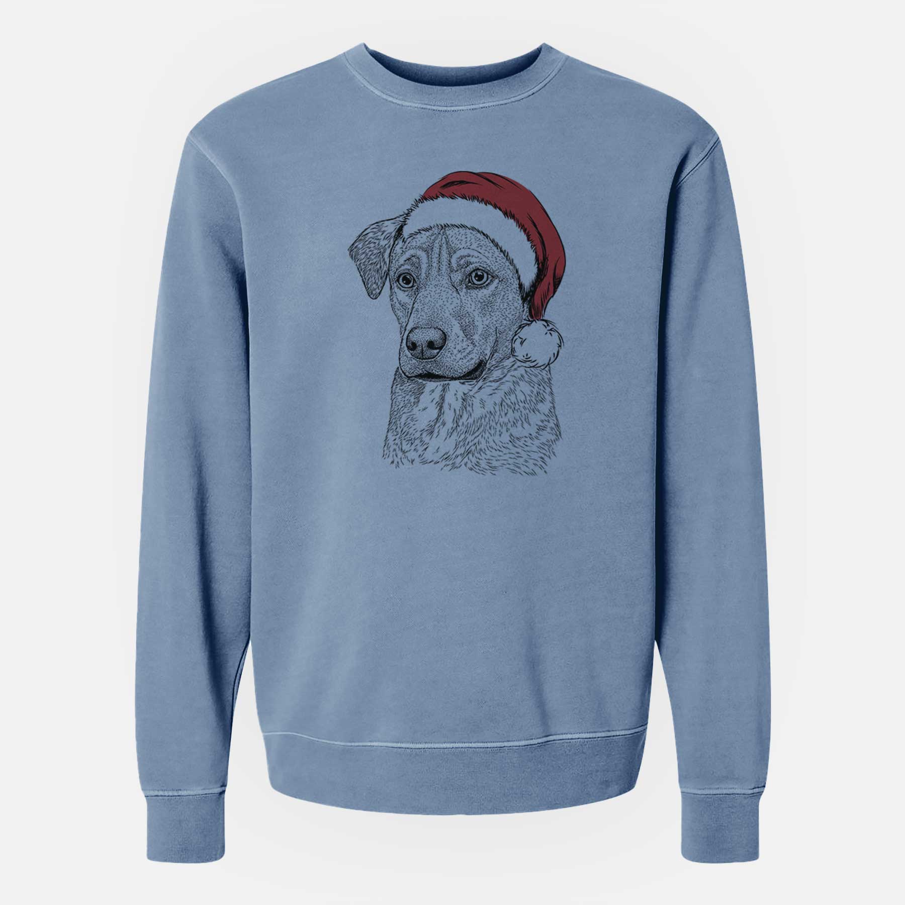Santa Feta the Mixed Breed - Unisex Pigment Dyed Crew Sweatshirt