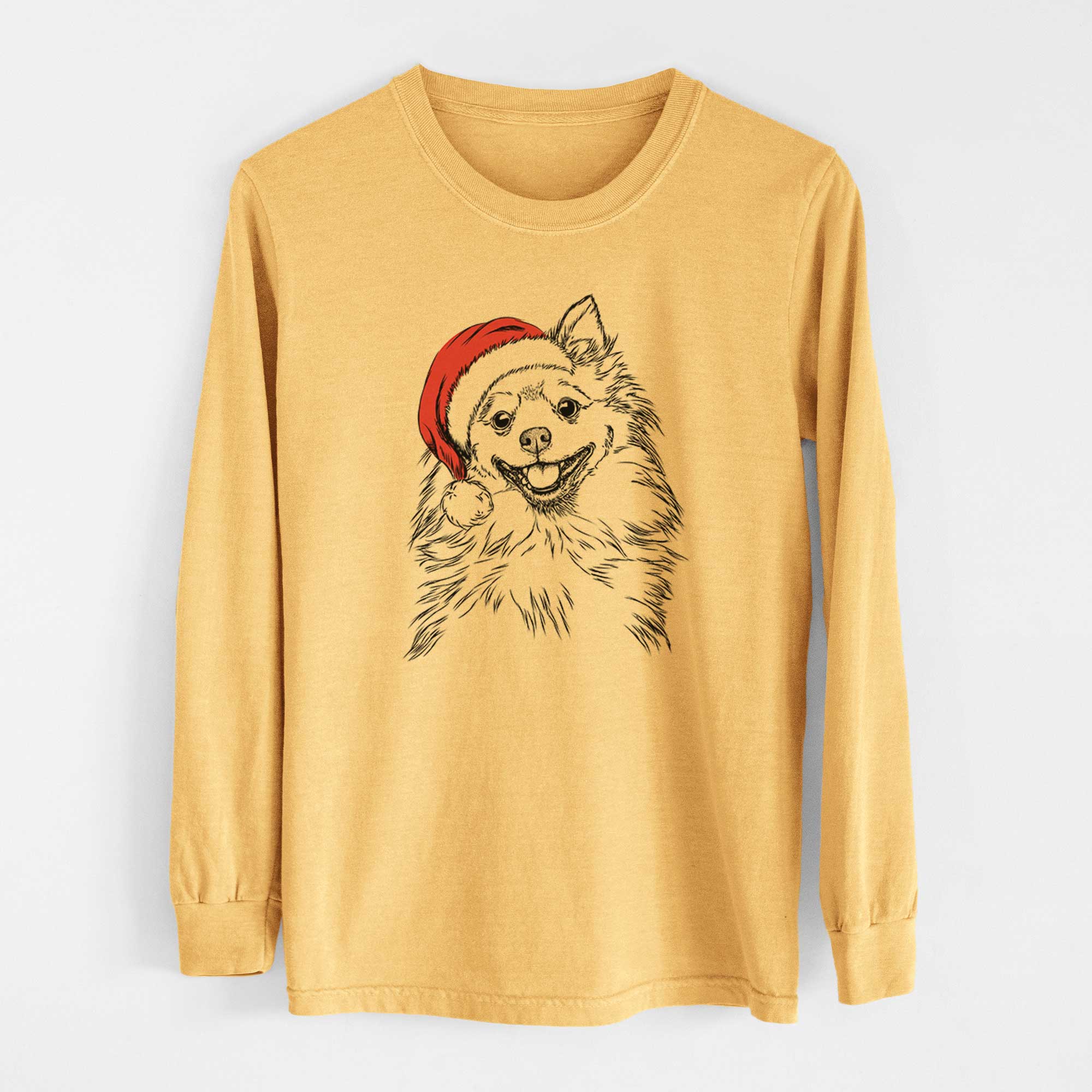 Santa Fibi the Spitz - Heavyweight 100% Cotton Long Sleeve