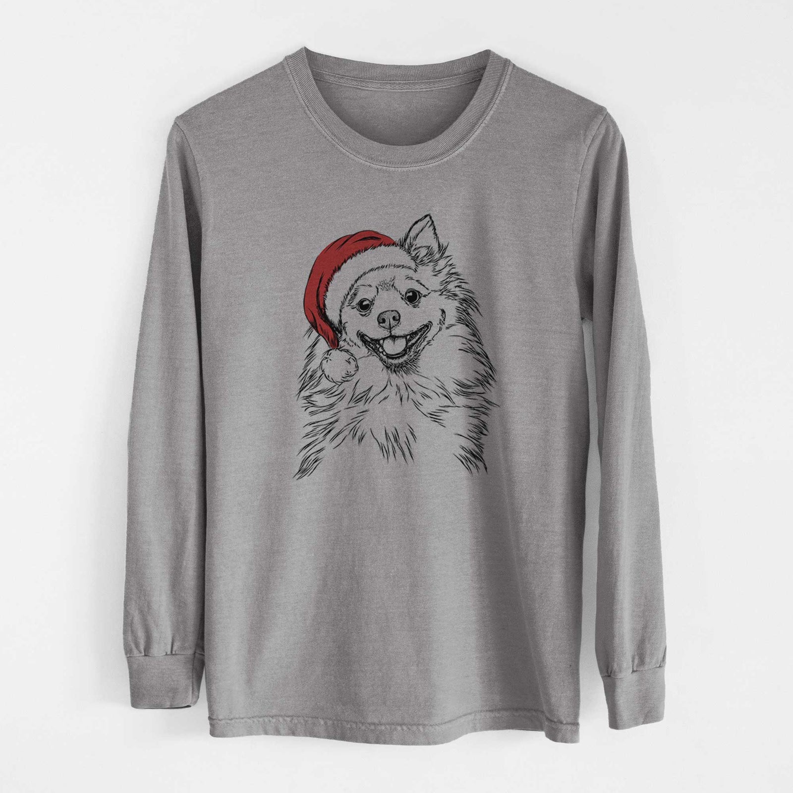 Santa Fibi the Spitz - Heavyweight 100% Cotton Long Sleeve