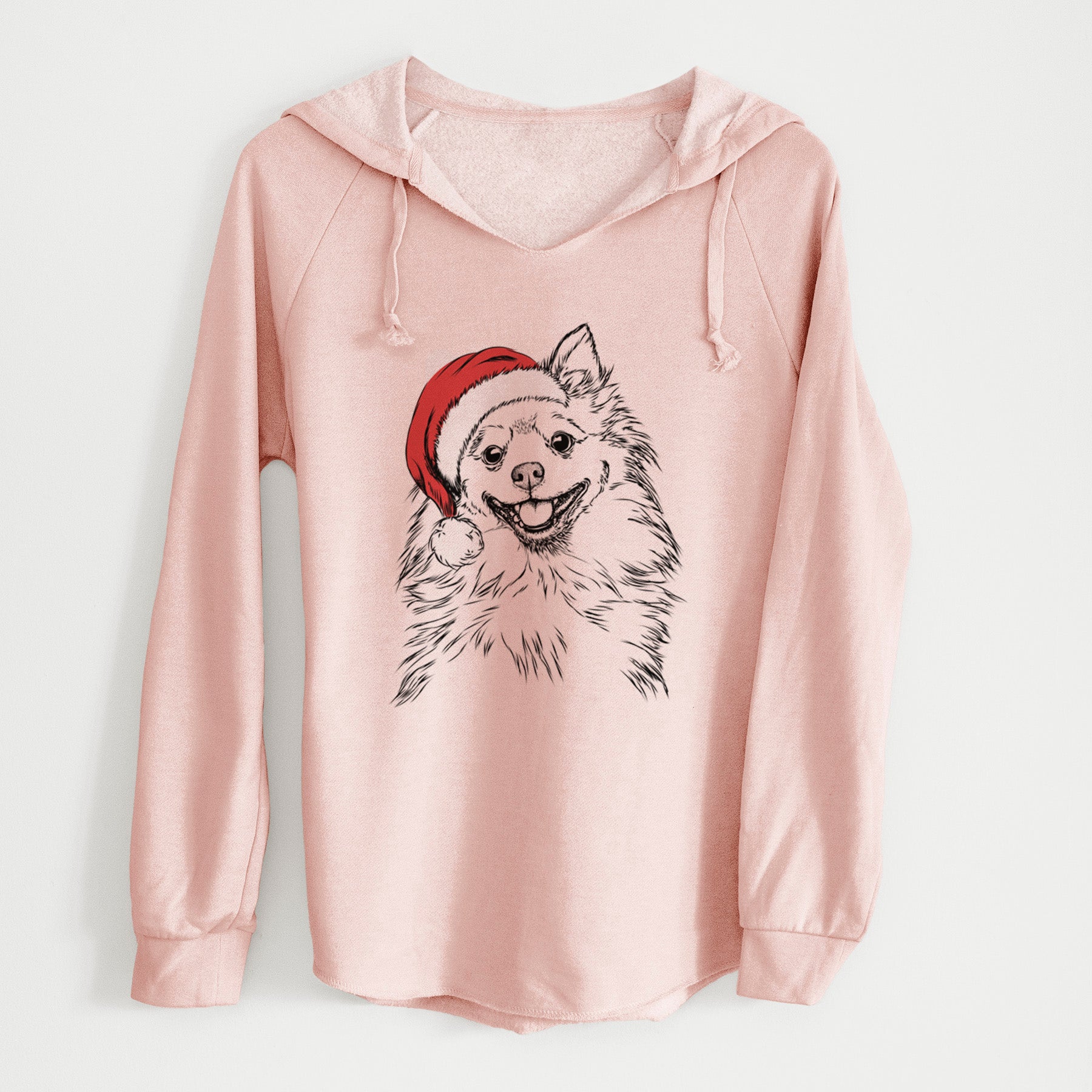 Santa Fibi the Spitz - Cali Wave Hooded Sweatshirt