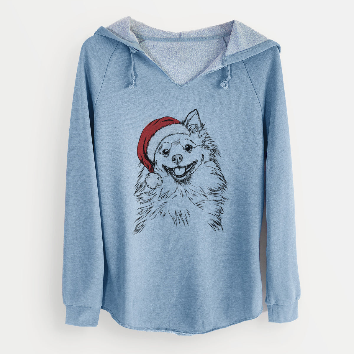 Santa Fibi the Spitz - Cali Wave Hooded Sweatshirt