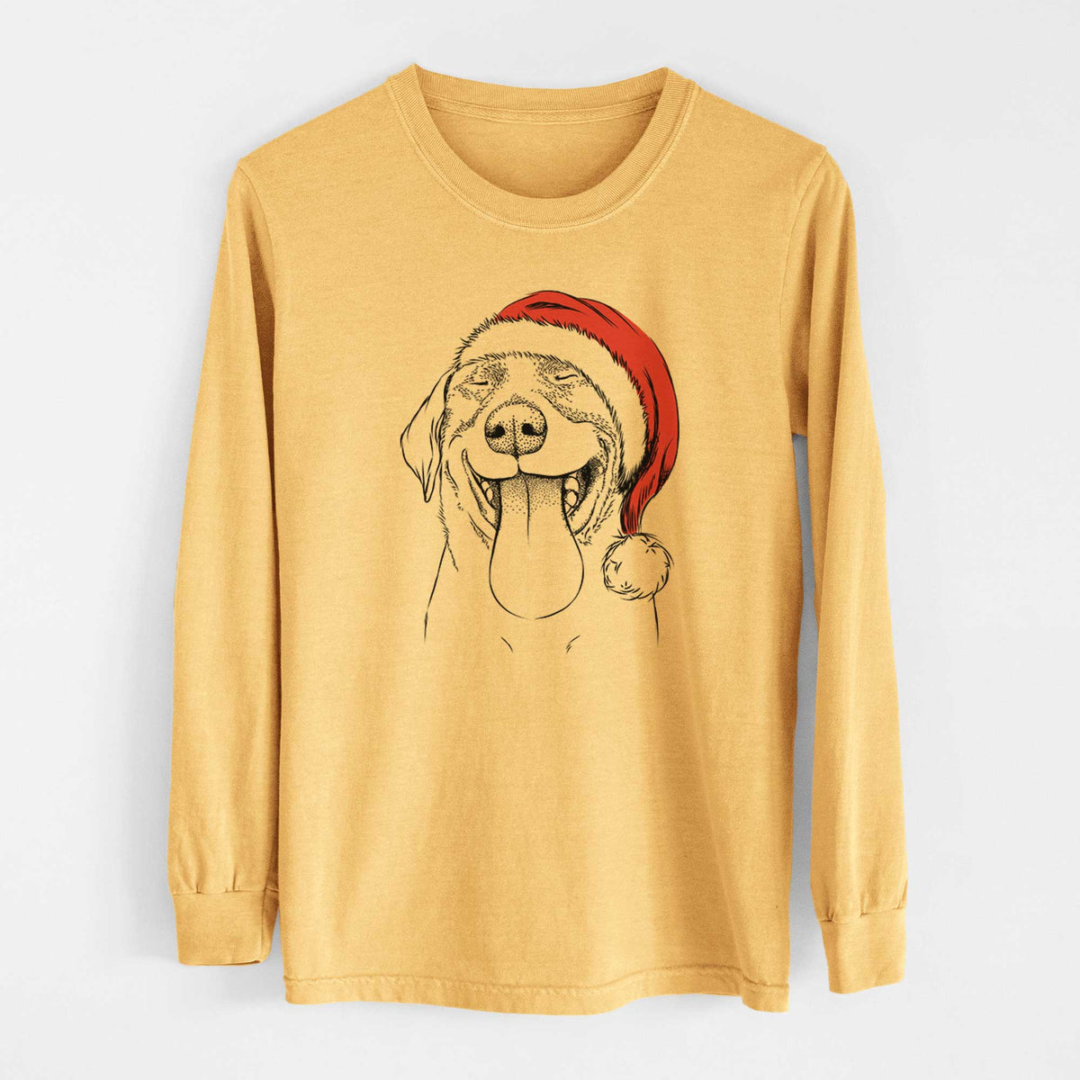 Santa Fig the Labrador Retriever - Heavyweight 100% Cotton Long Sleeve