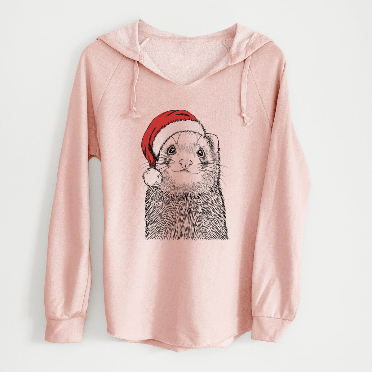 Santa Fig the Ferret - Cali Wave Hooded Sweatshirt