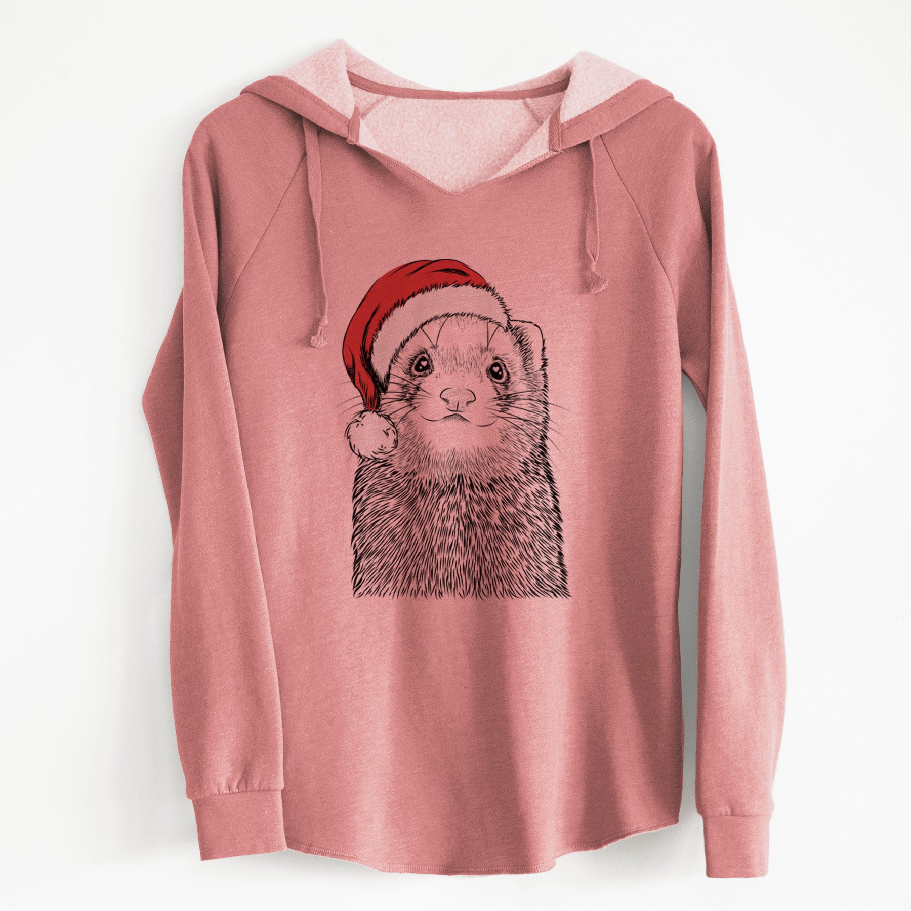 Santa Fig the Ferret - Cali Wave Hooded Sweatshirt