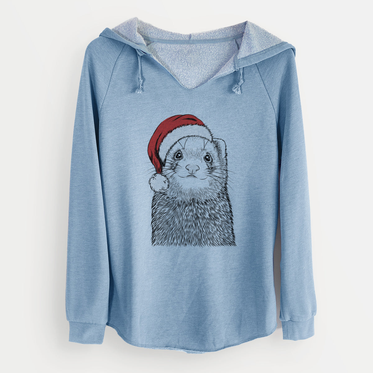 Santa Fig the Ferret - Cali Wave Hooded Sweatshirt