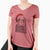 Santa Fig the Ferret - Women's V-neck Shirt