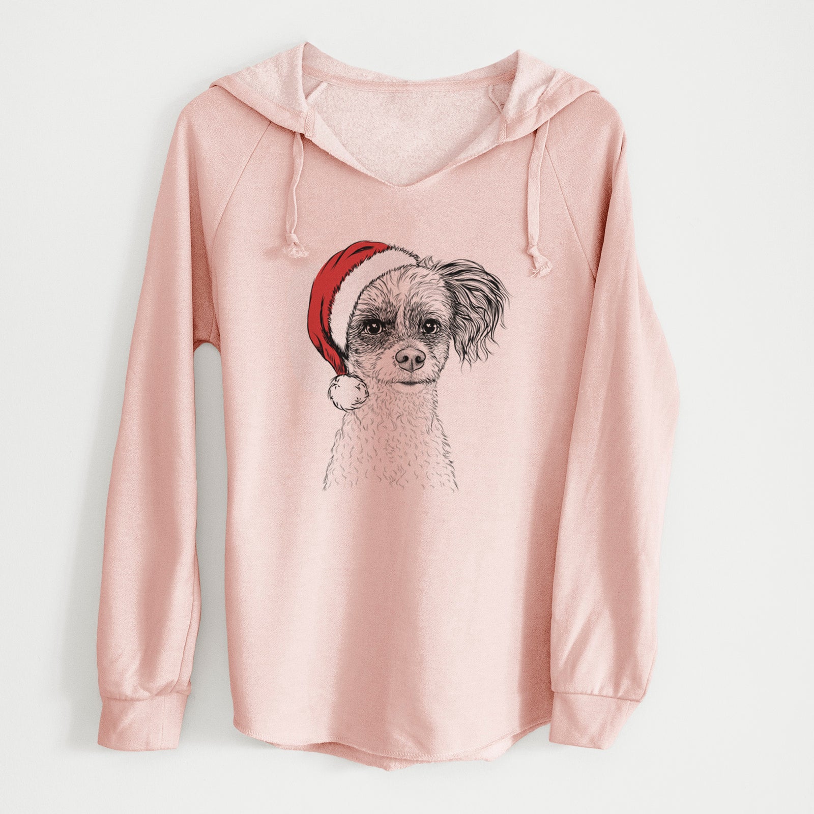 Santa Finley the Papillon Mix - Cali Wave Hooded Sweatshirt