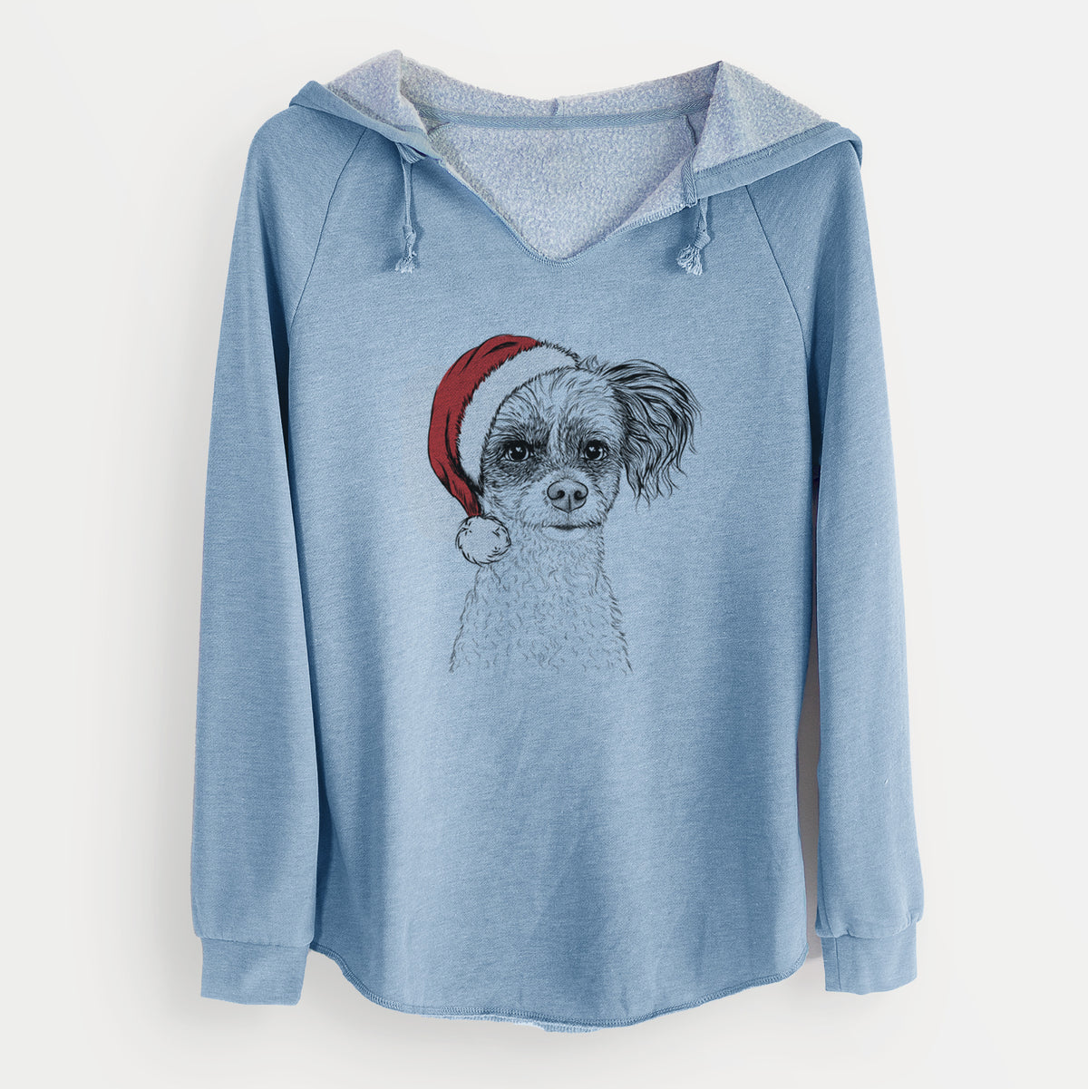 Santa Finley the Papillon Mix - Cali Wave Hooded Sweatshirt