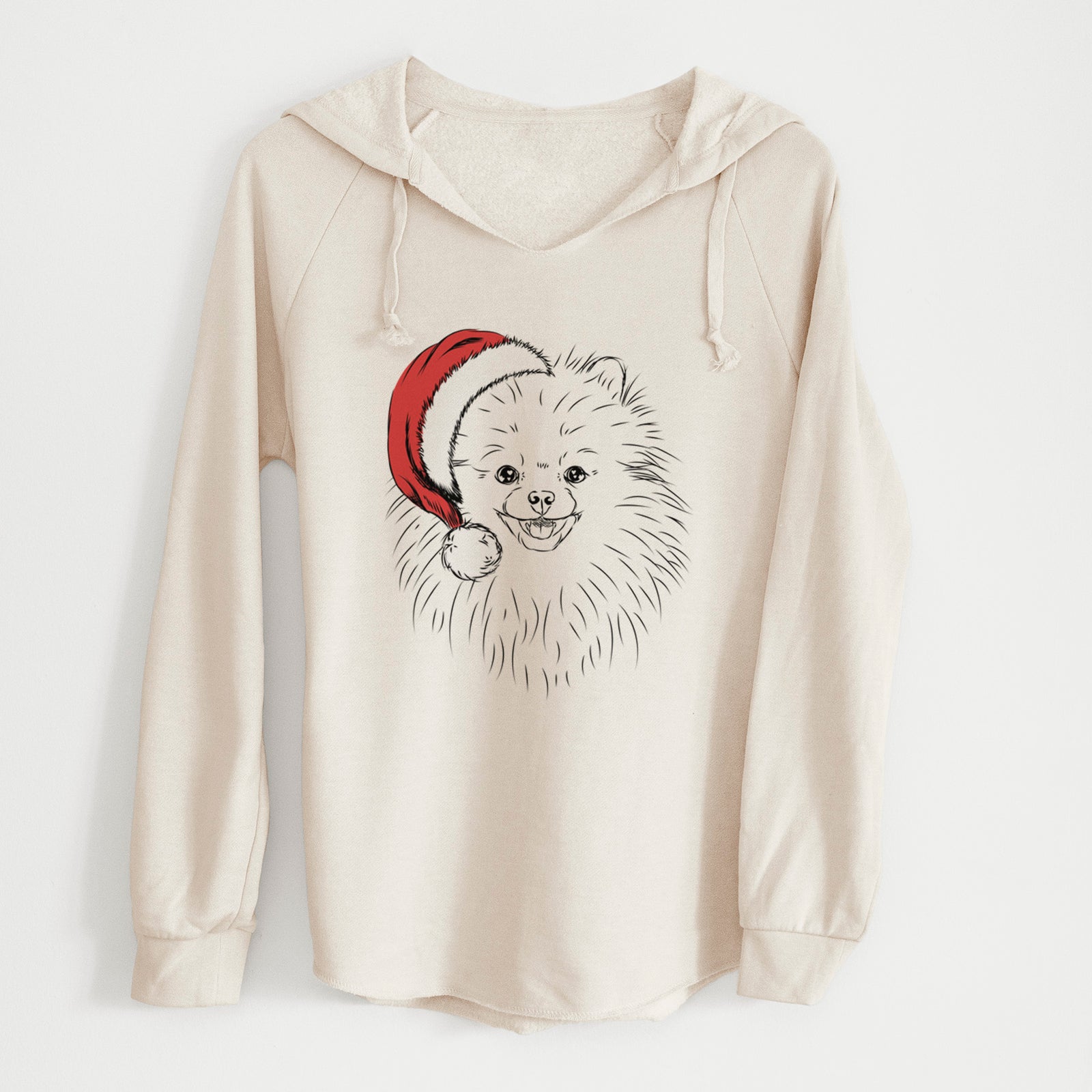 Santa Finn the Pomeranian - Cali Wave Hooded Sweatshirt