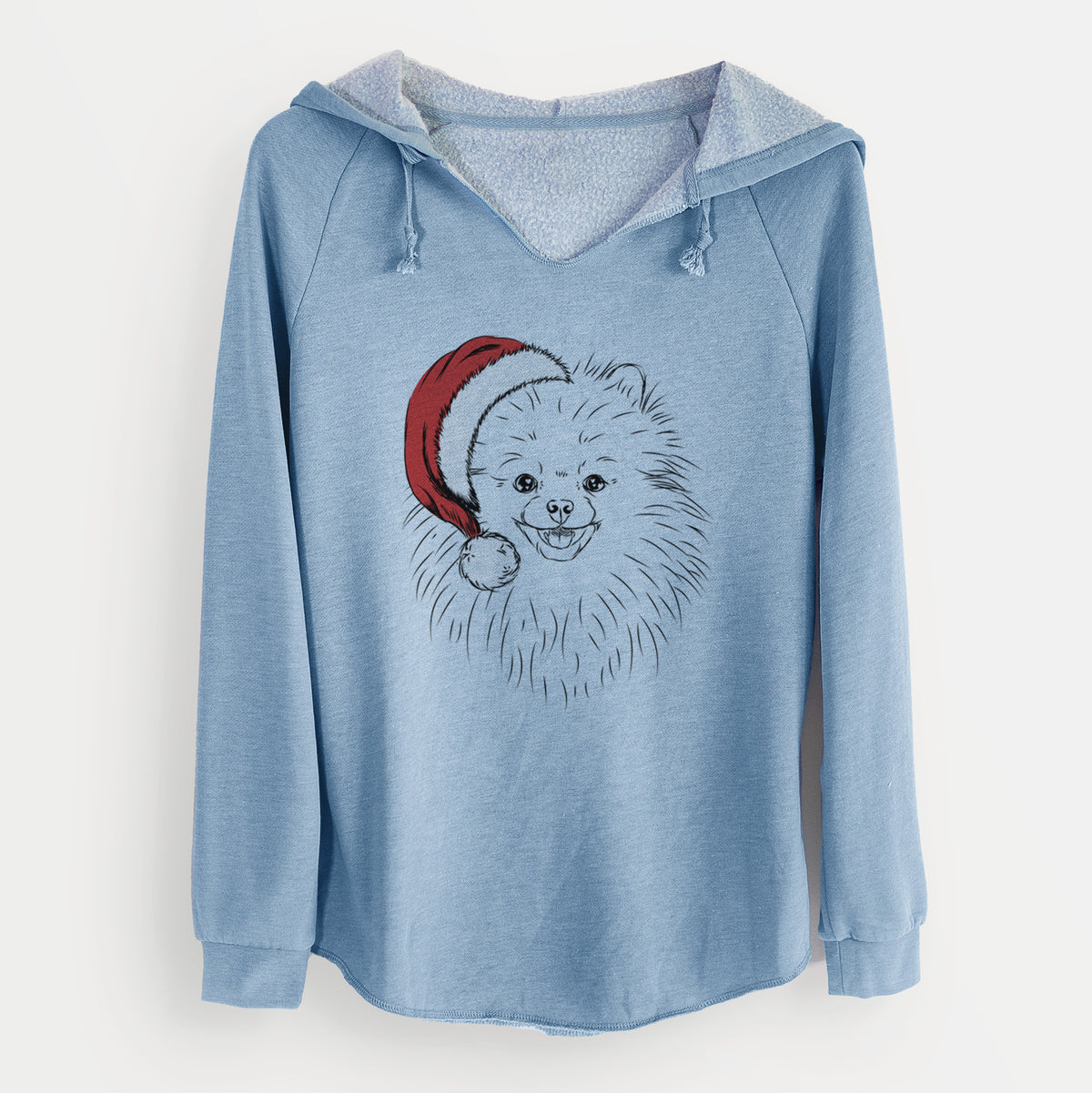 Santa Finn the Pomeranian - Cali Wave Hooded Sweatshirt