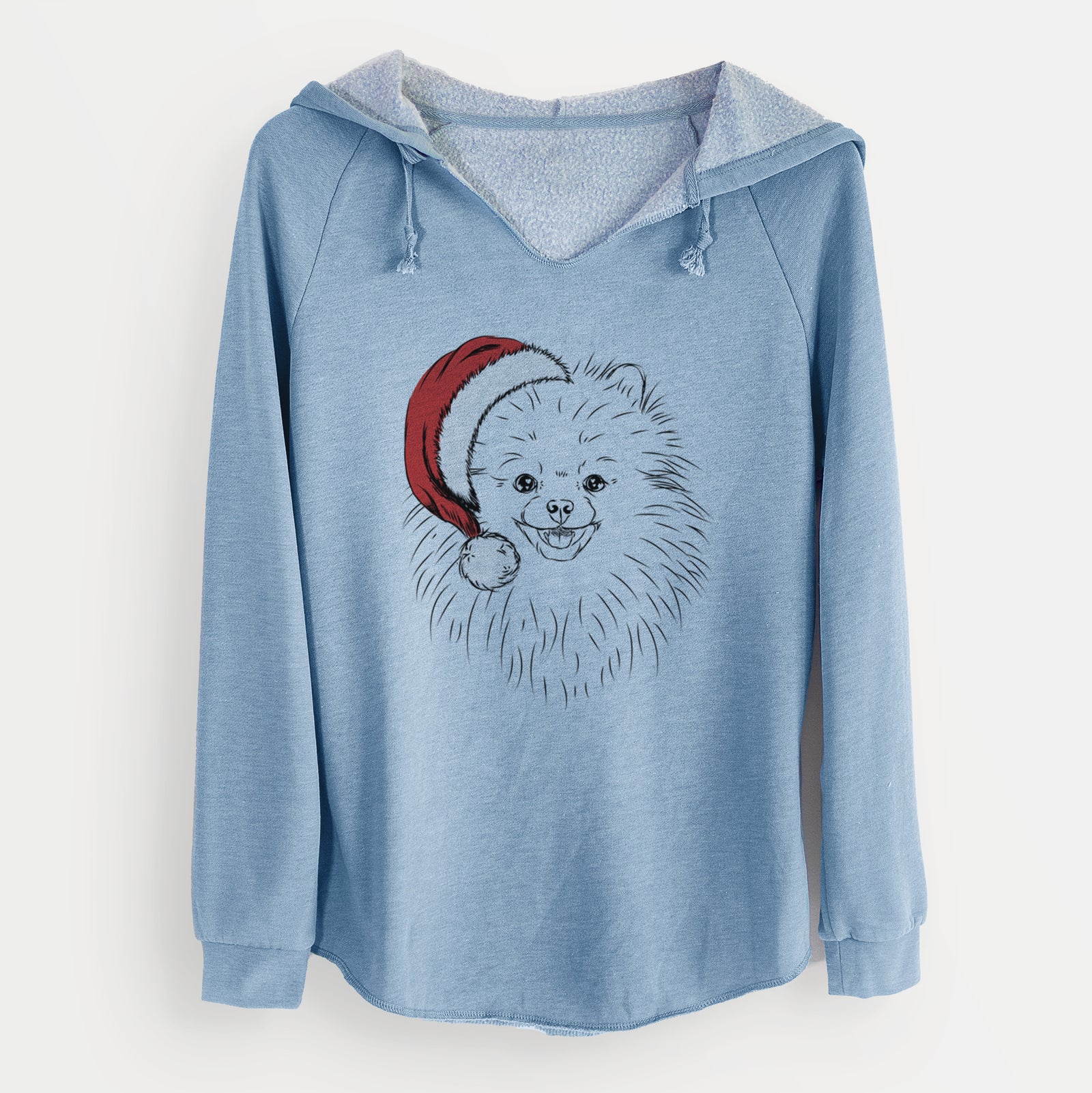 Santa Finn the Pomeranian - Cali Wave Hooded Sweatshirt