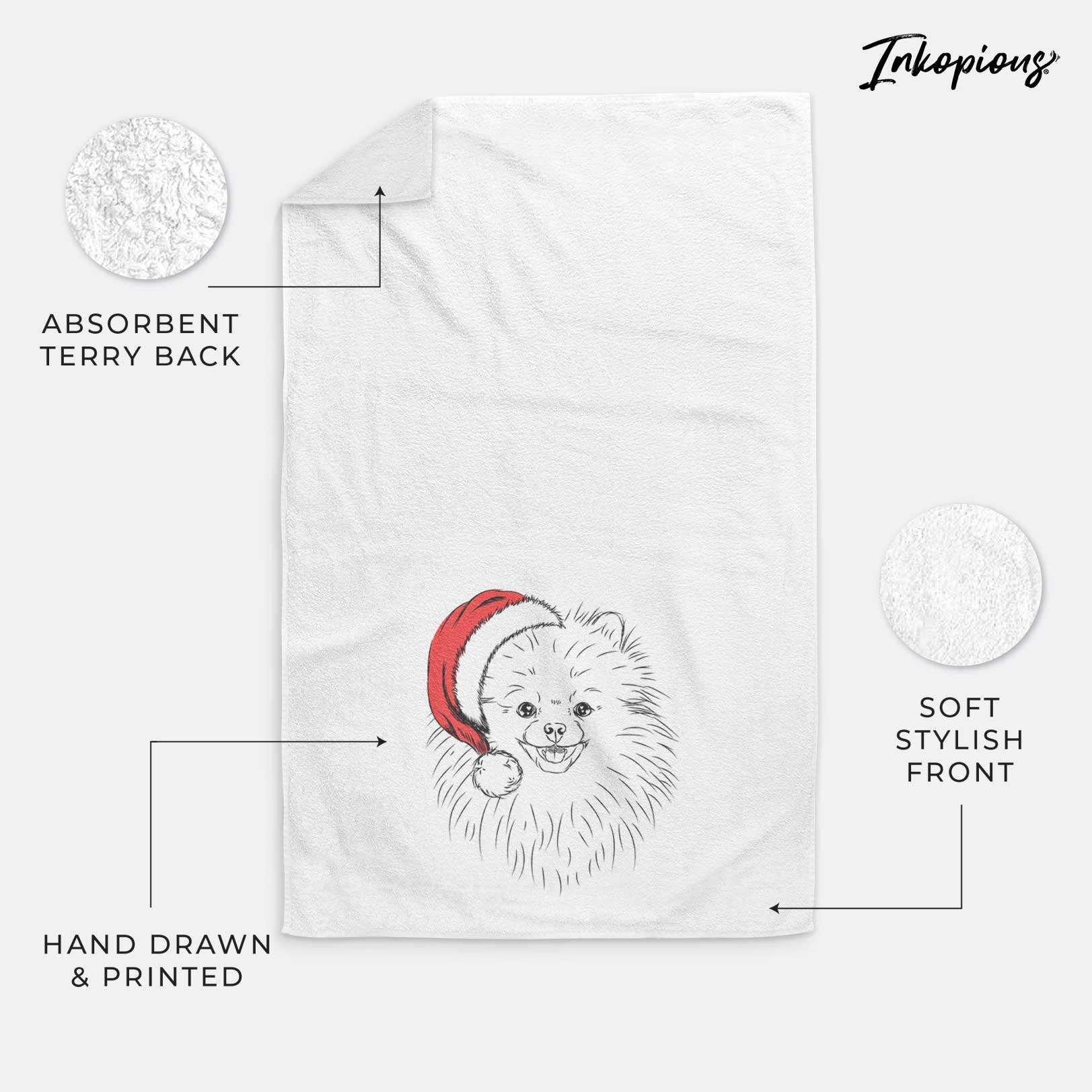 Finn the Pomeranian Decorative Hand Towel