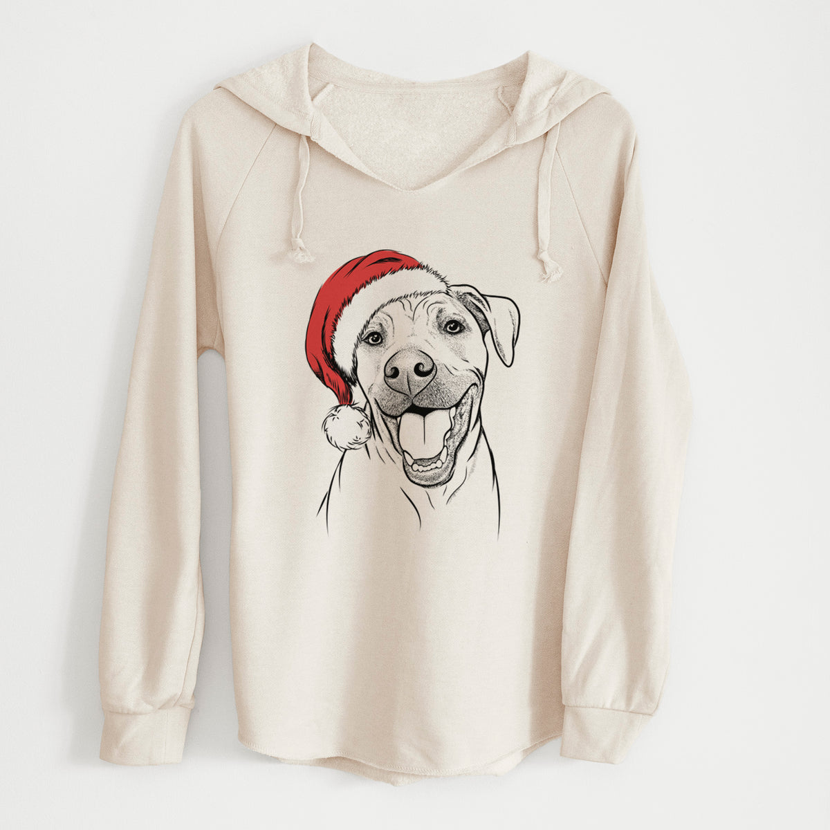 Santa Finn the Hound Mix - Cali Wave Hooded Sweatshirt