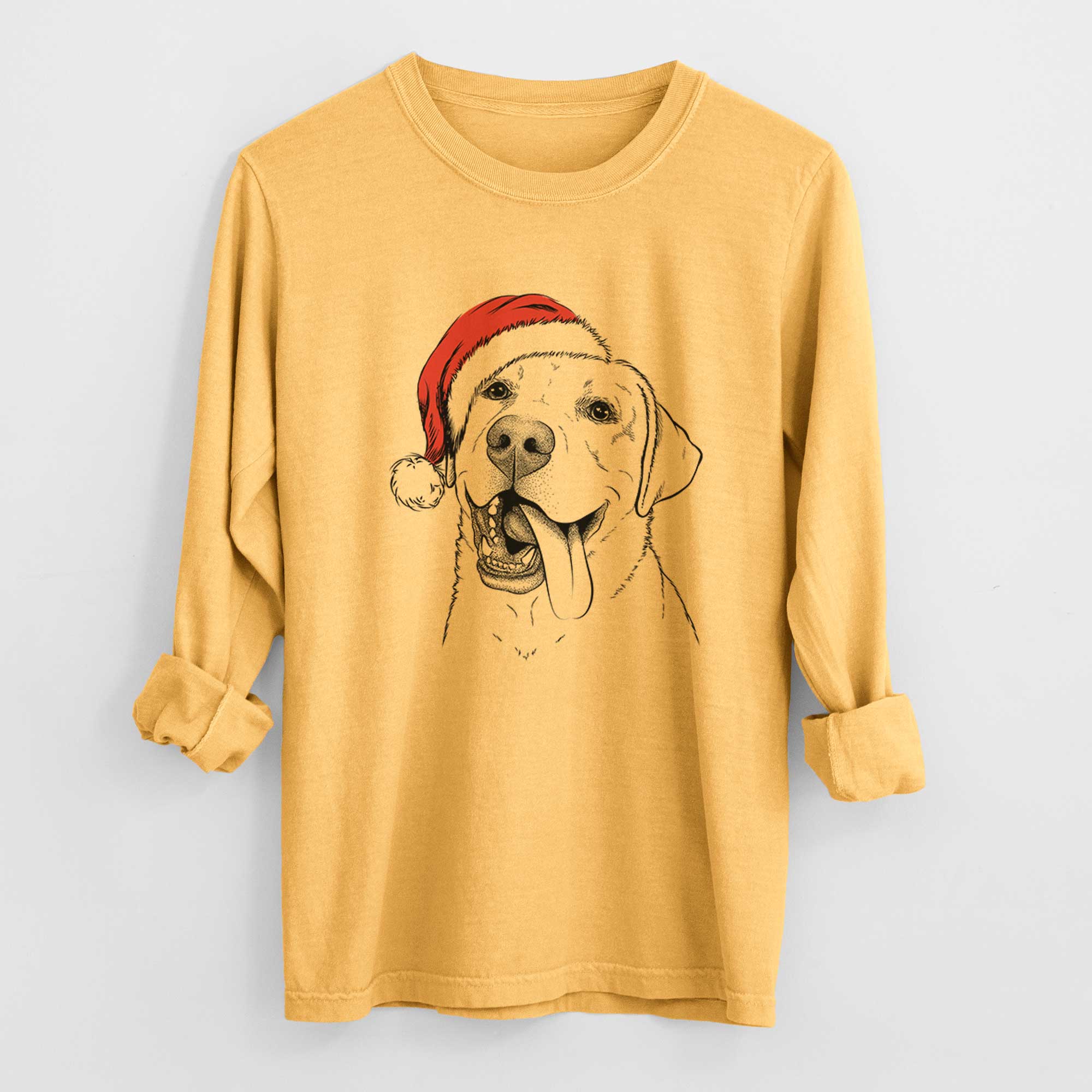 Santa Finn the Labrador Retriever - Heavyweight 100% Cotton Long Sleeve