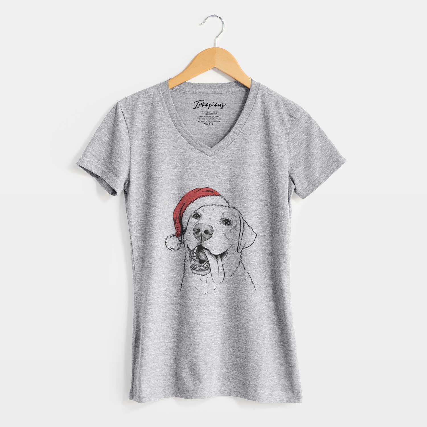 Santa Finn the Labrador Retriever - Women's V-neck Shirt