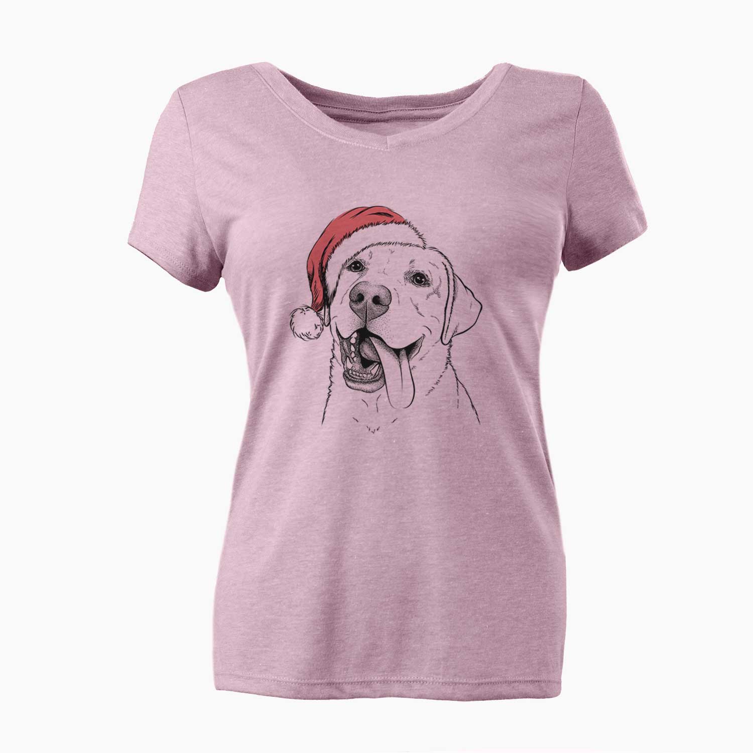 Santa Finn the Labrador Retriever - Women's V-neck Shirt