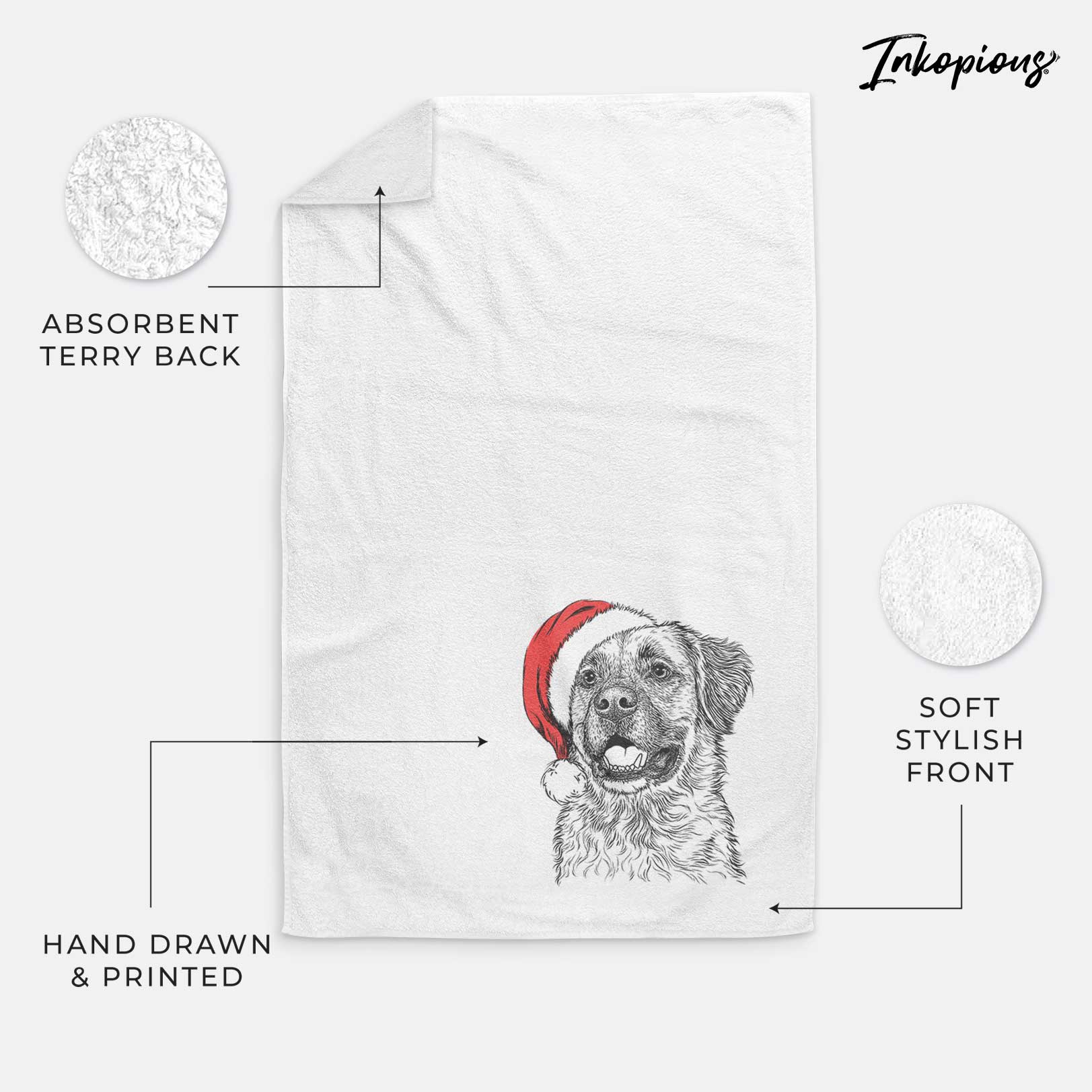 Finn the Mixed Breed Decorative Hand Towel