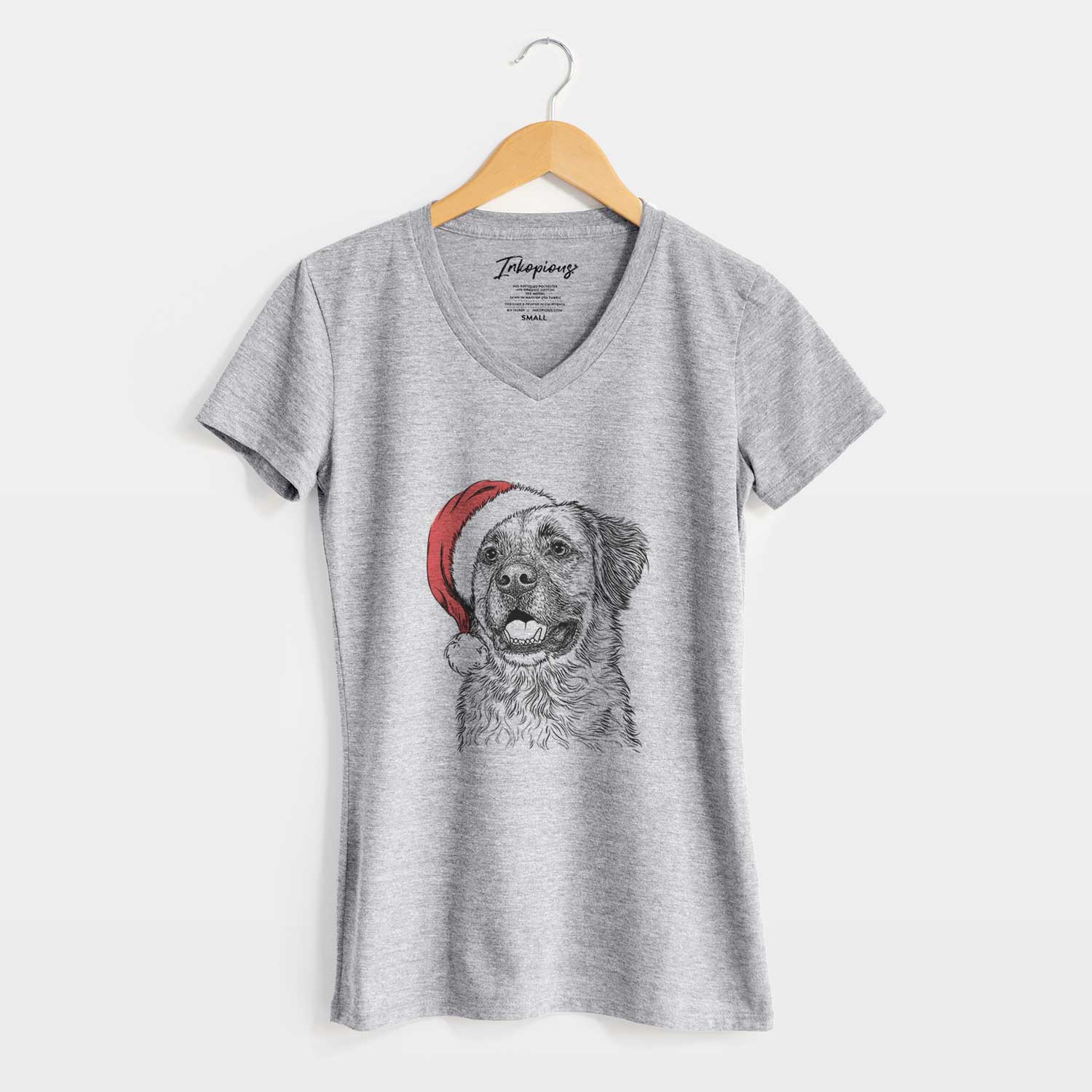 Santa Finn the Mixed Breed - Women's V-neck Shirt