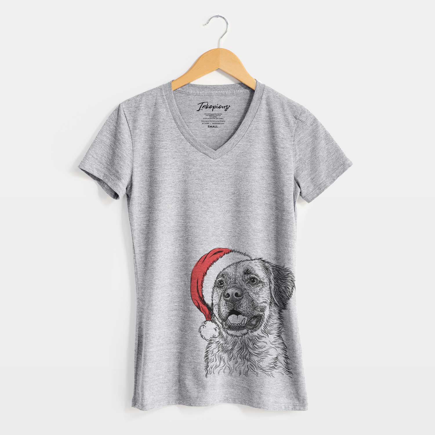 Santa Finn the Mixed Breed - Women's V-neck Shirt