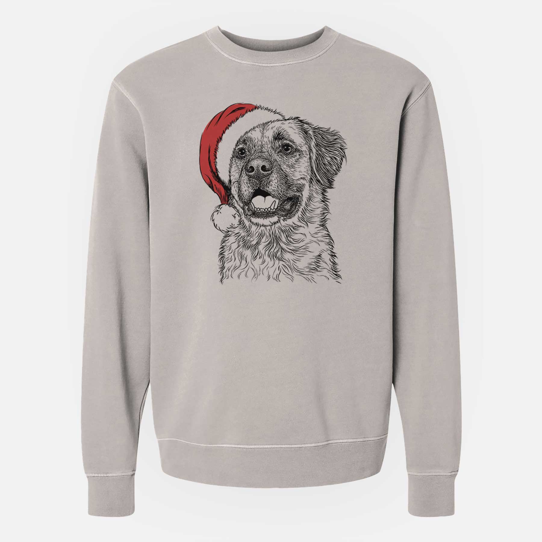 Santa Finn the Mixed Breed - Unisex Pigment Dyed Crew Sweatshirt