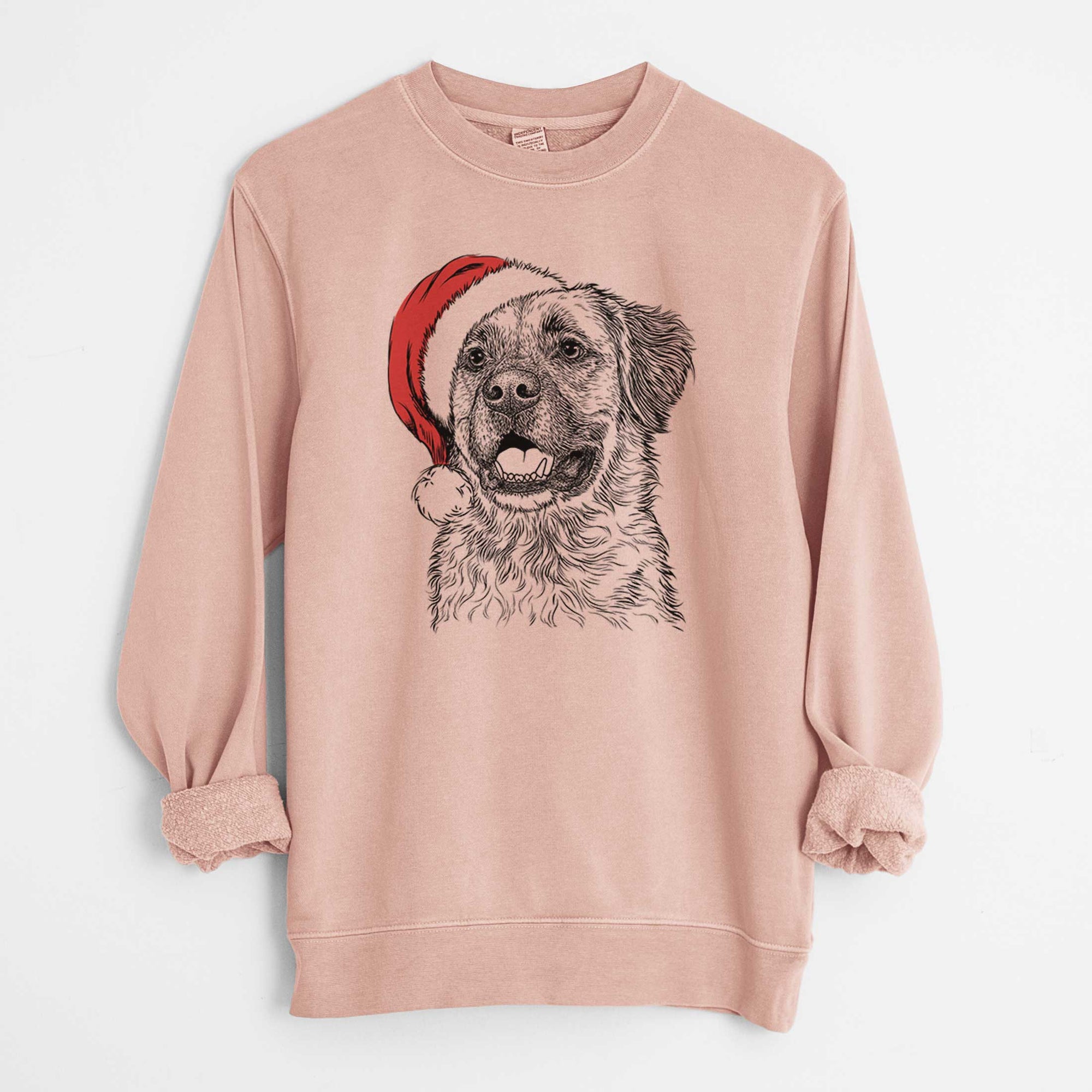 Santa Finn the Mixed Breed - Unisex Pigment Dyed Crew Sweatshirt