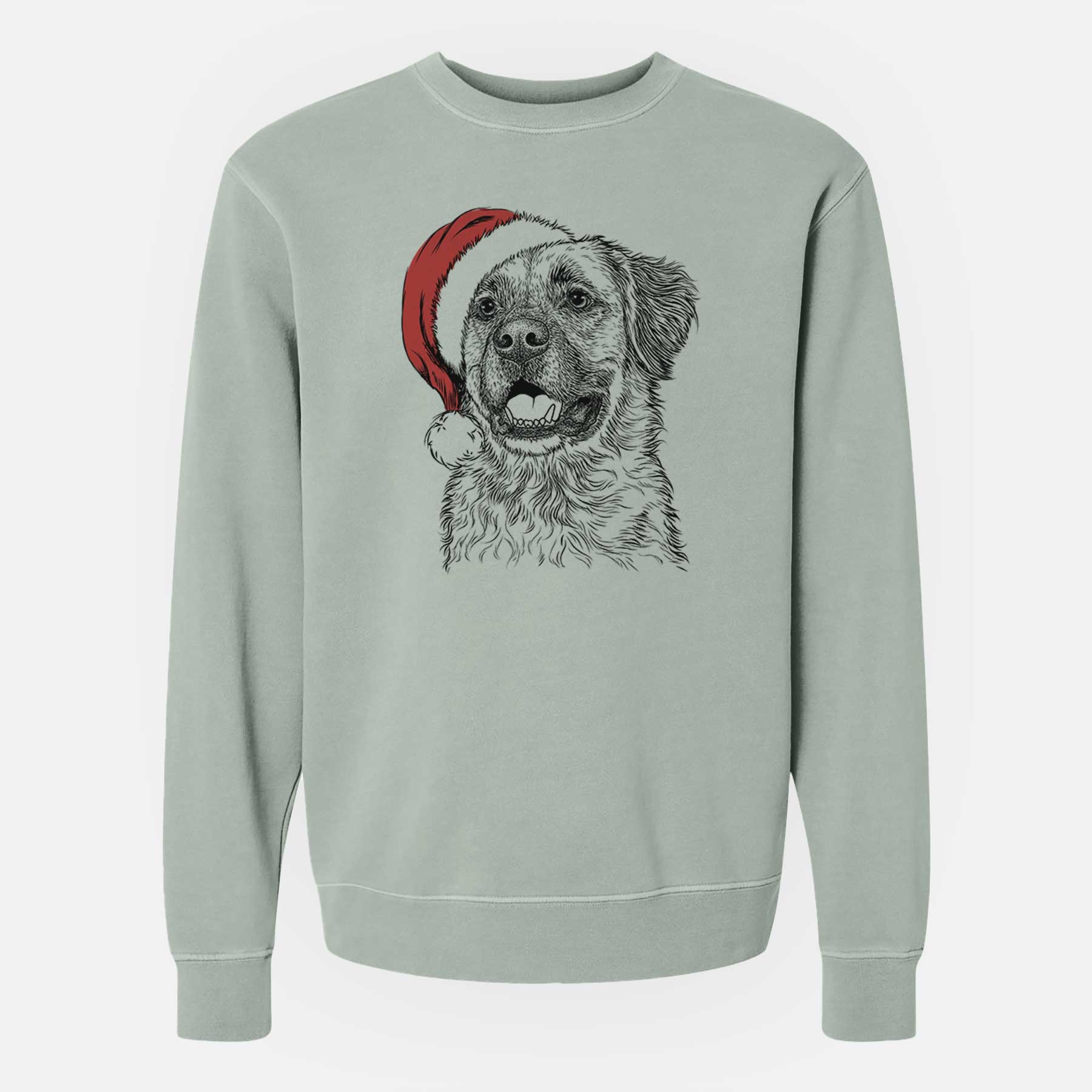 Santa Finn the Mixed Breed - Unisex Pigment Dyed Crew Sweatshirt