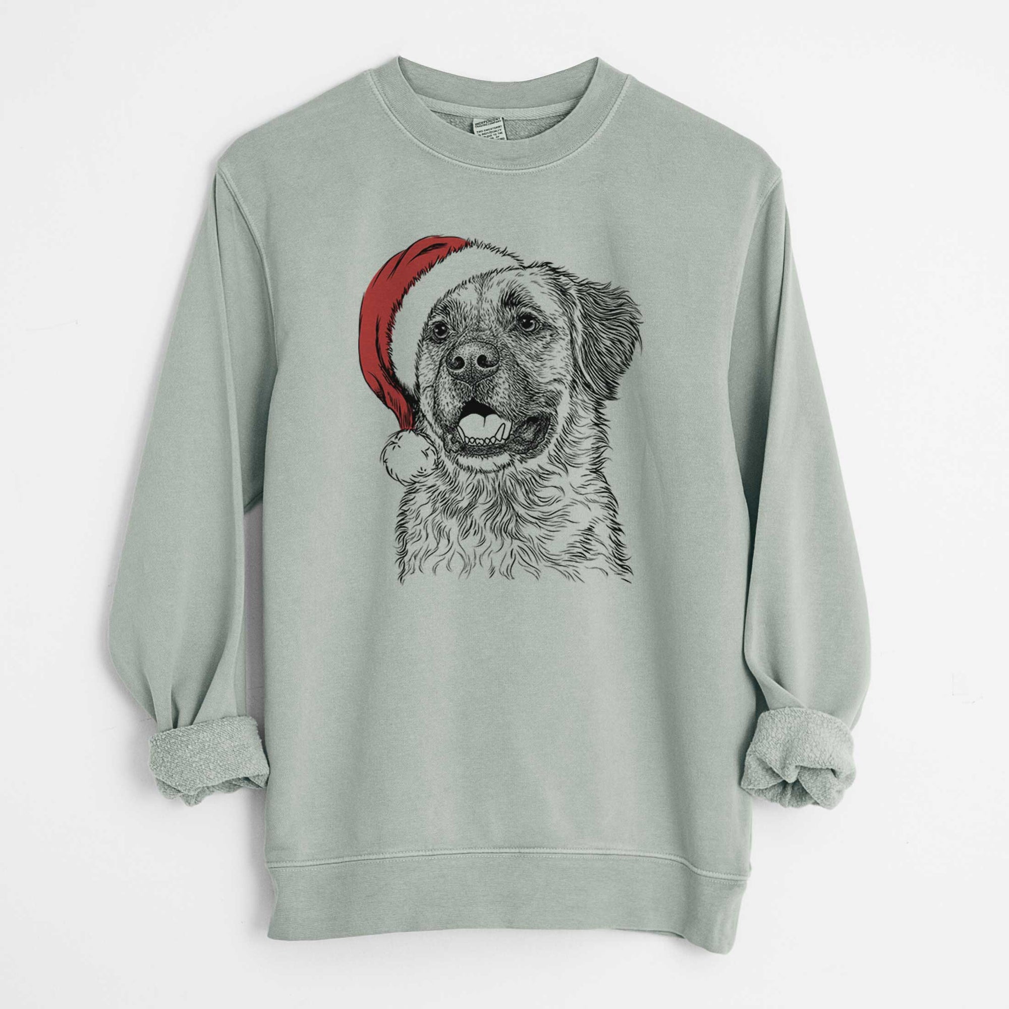 Santa Finn the Mixed Breed - Unisex Pigment Dyed Crew Sweatshirt