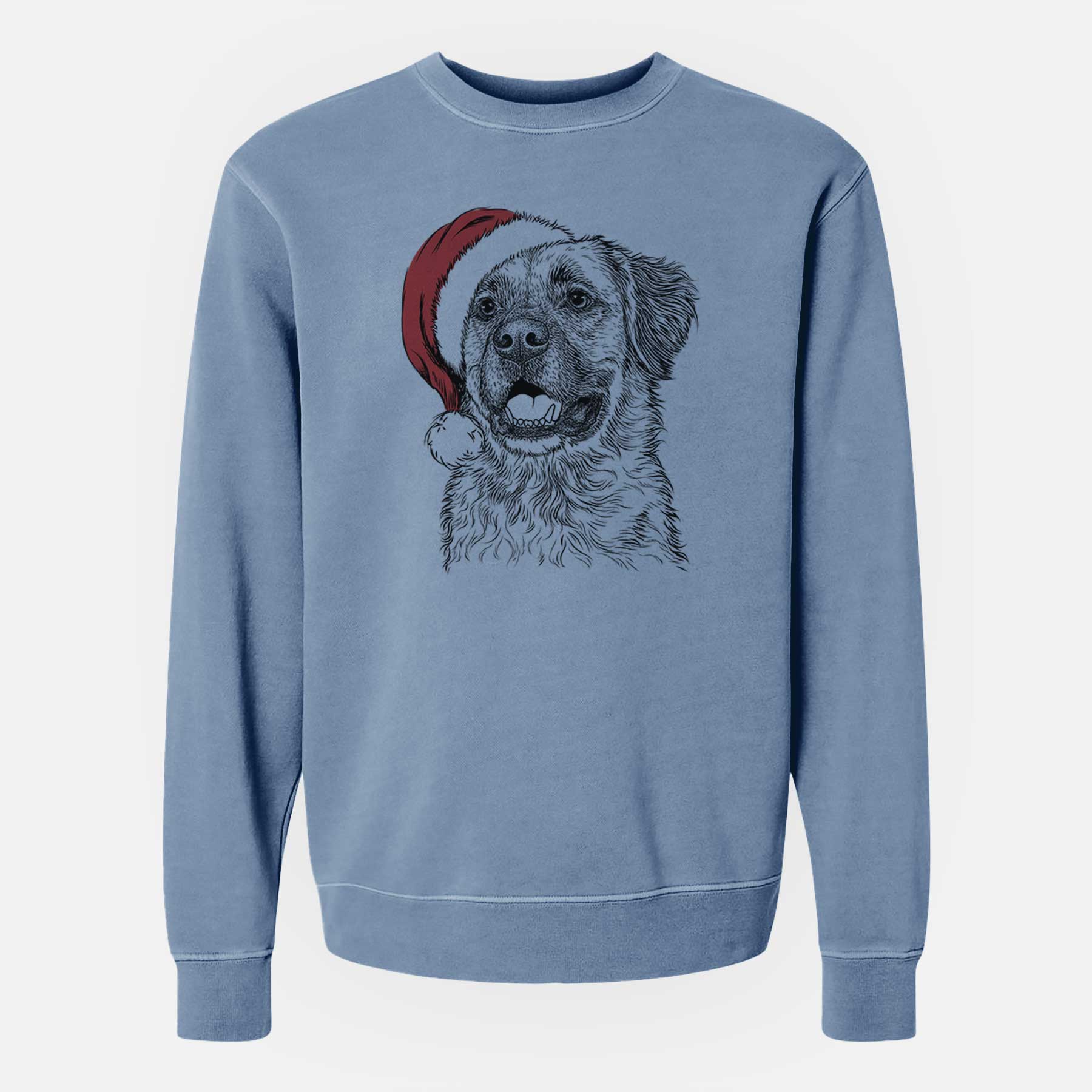 Santa Finn the Mixed Breed - Unisex Pigment Dyed Crew Sweatshirt