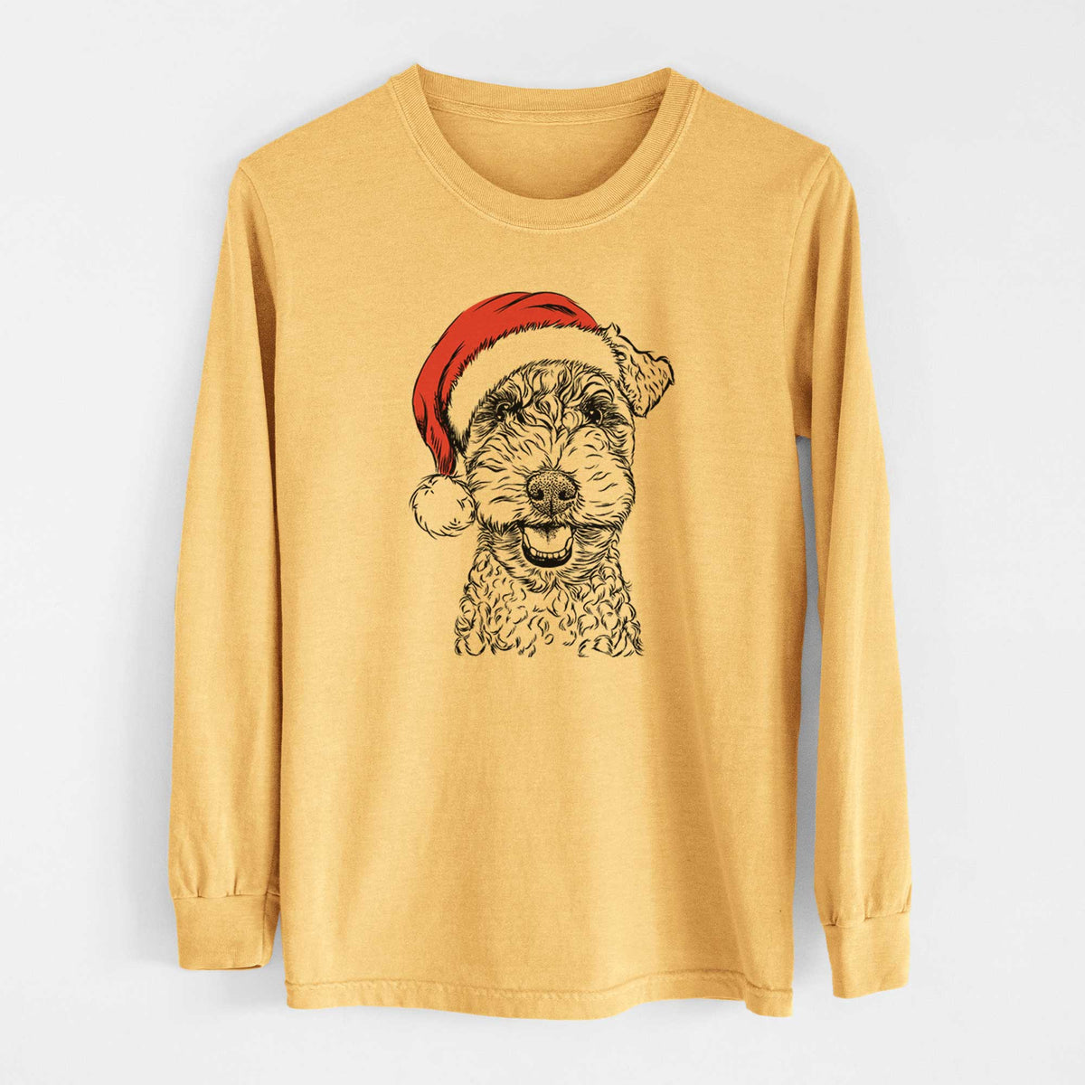 Santa Fintan the Irish Troodle - Heavyweight 100% Cotton Long Sleeve