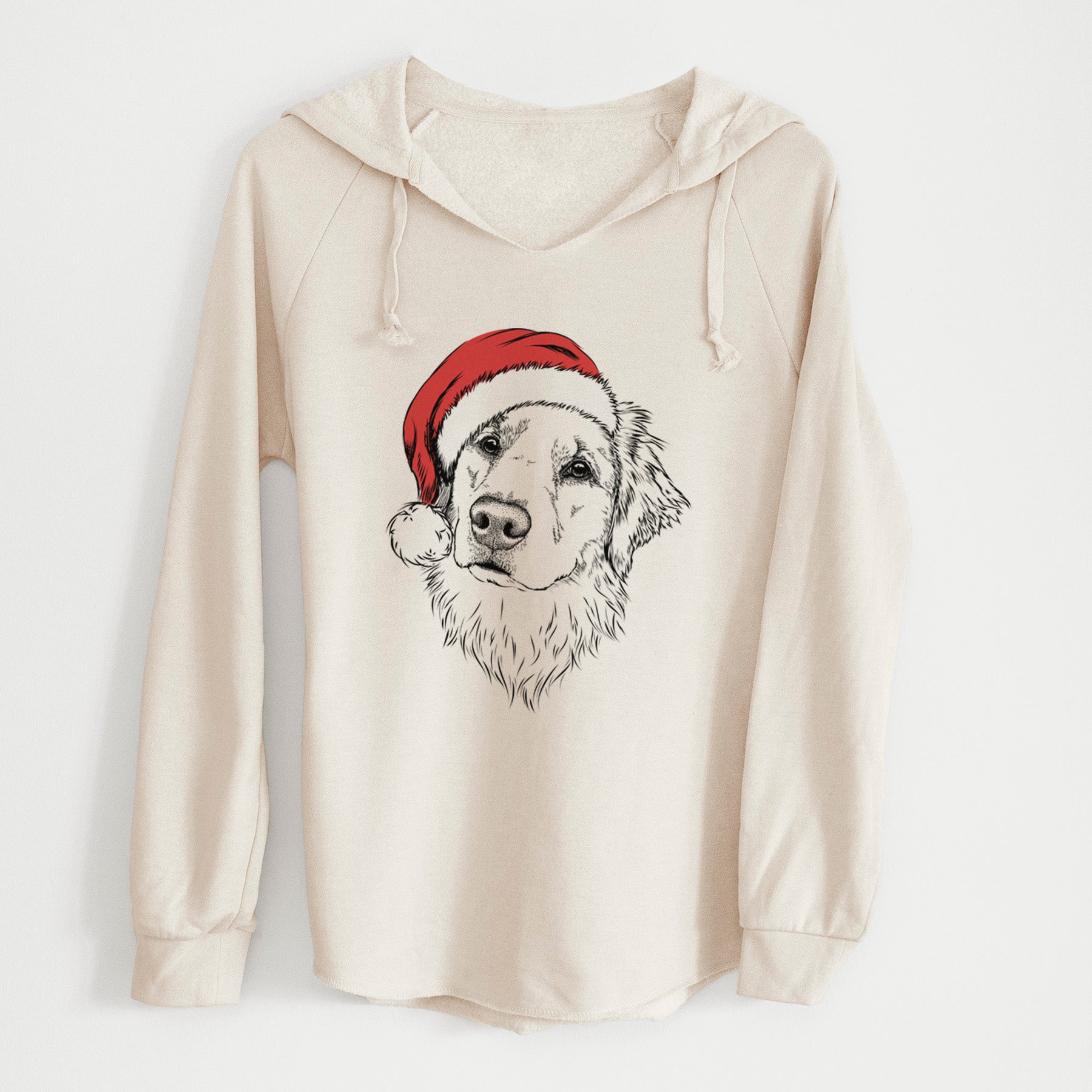 Santa Fiona the Golden Retriever - Cali Wave Hooded Sweatshirt