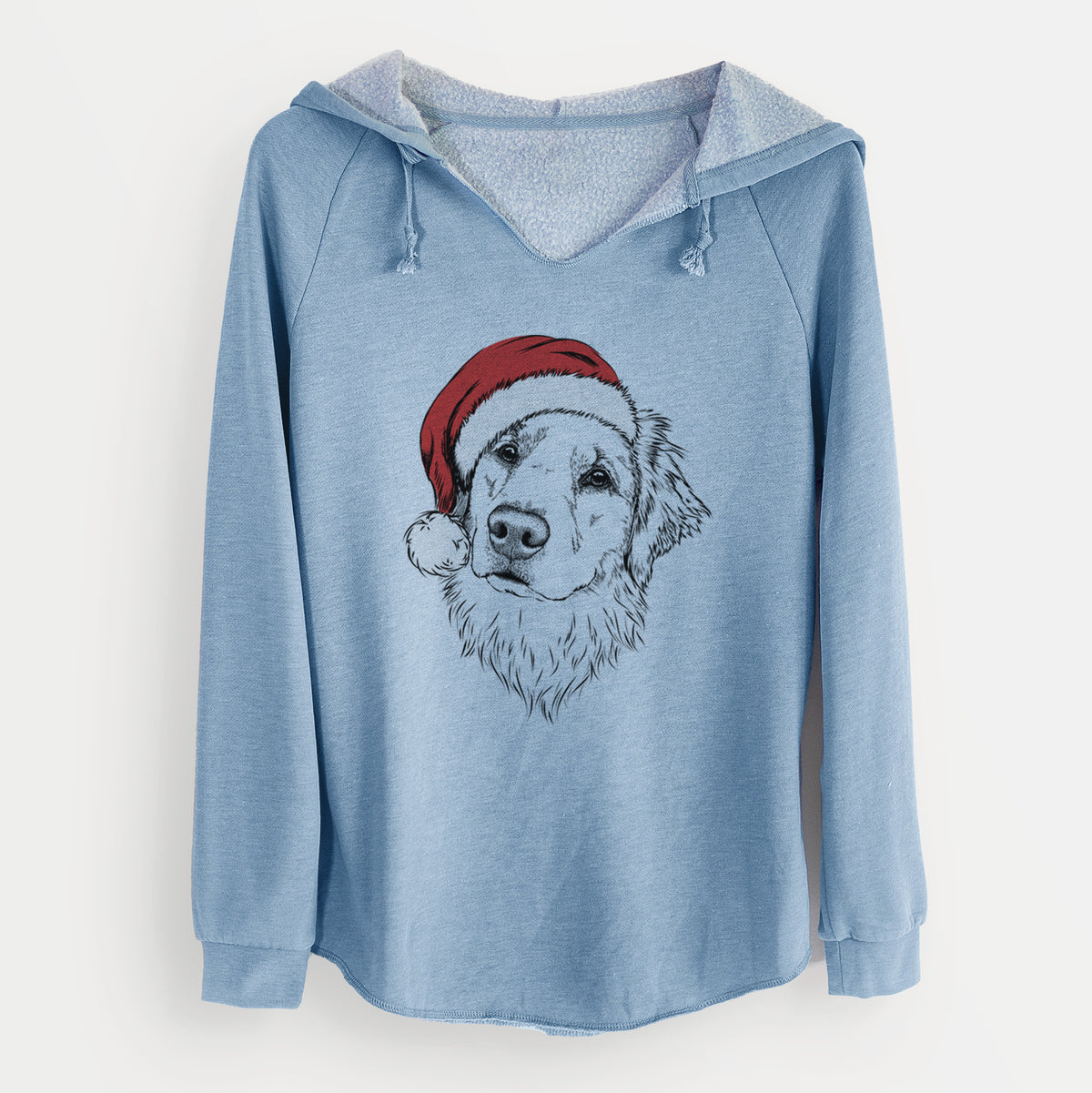 Santa Fiona the Golden Retriever - Cali Wave Hooded Sweatshirt