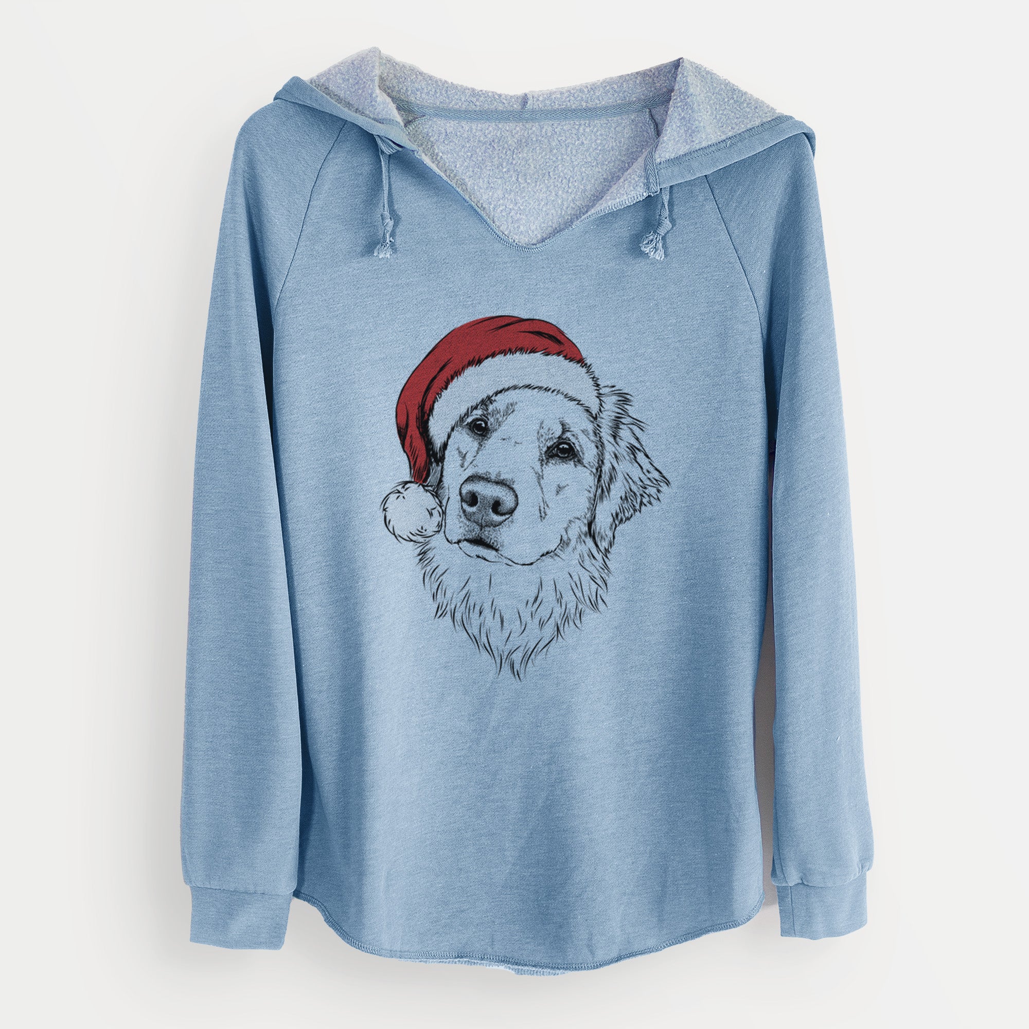 Santa Fiona the Golden Retriever - Cali Wave Hooded Sweatshirt