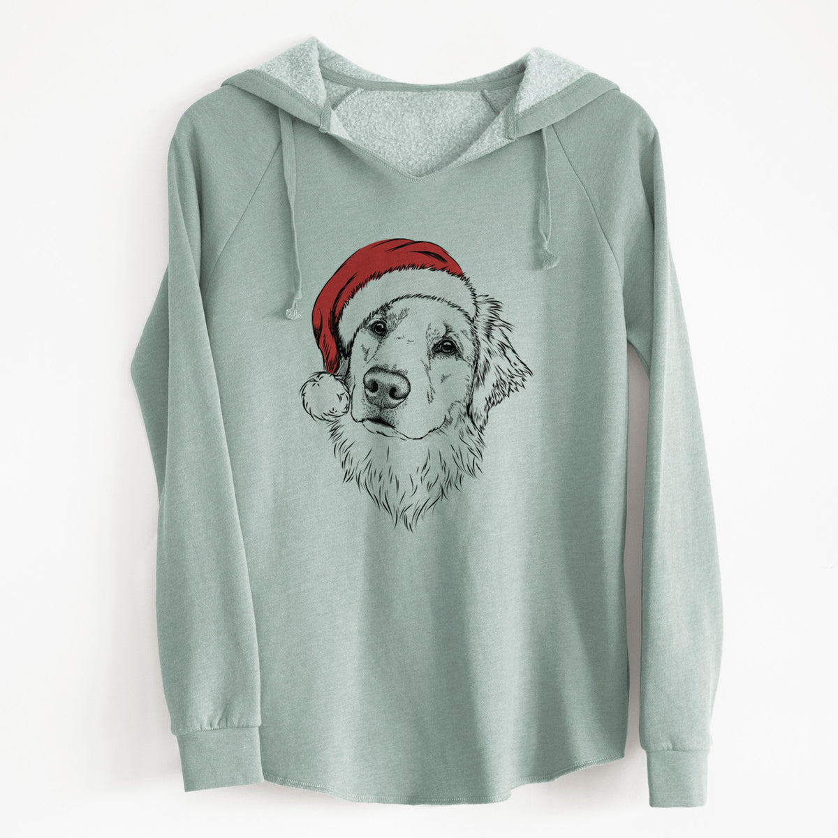 Santa Fiona the Golden Retriever - Cali Wave Hooded Sweatshirt