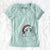 Santa Fiona the Ragdoll Cat - Women's V-neck Shirt