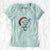 Santa Fira the Saint Bernard Husky Mix - Women's V-neck Shirt