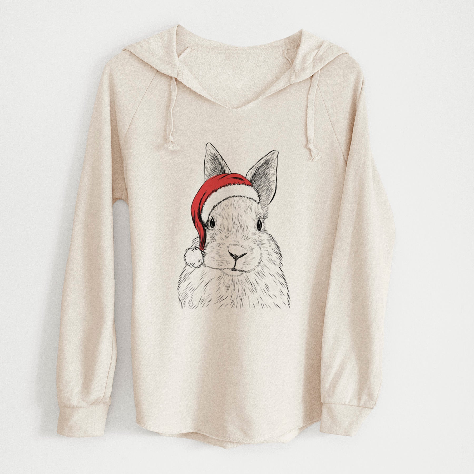 Santa Flower the Rex Rabbit - Cali Wave Hooded Sweatshirt