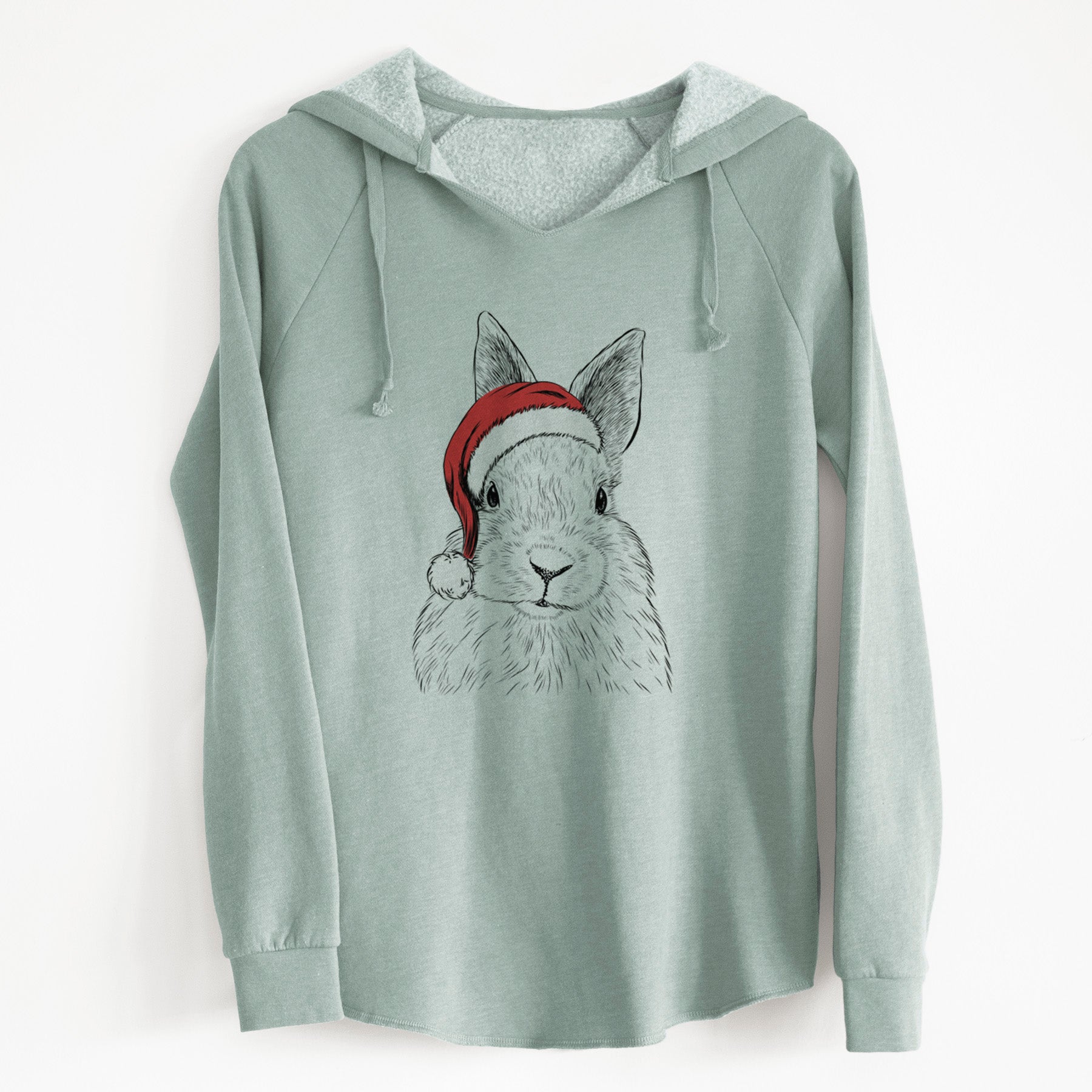 Santa Flower the Rex Rabbit - Cali Wave Hooded Sweatshirt