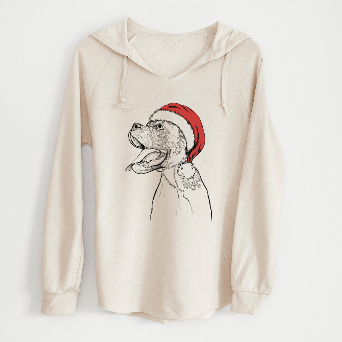 Santa Floyd the Boxer - Cali Wave Hooded Sweatshirt