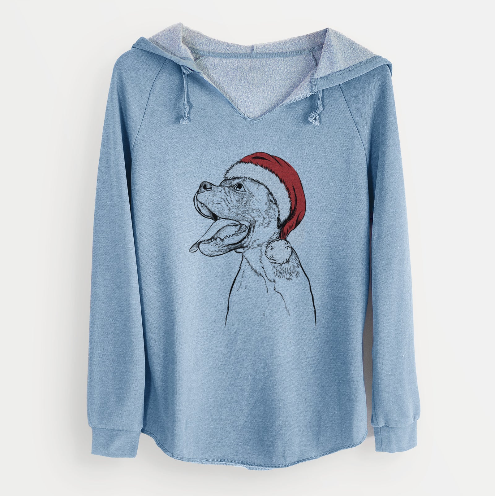 Santa Floyd the Boxer - Cali Wave Hooded Sweatshirt